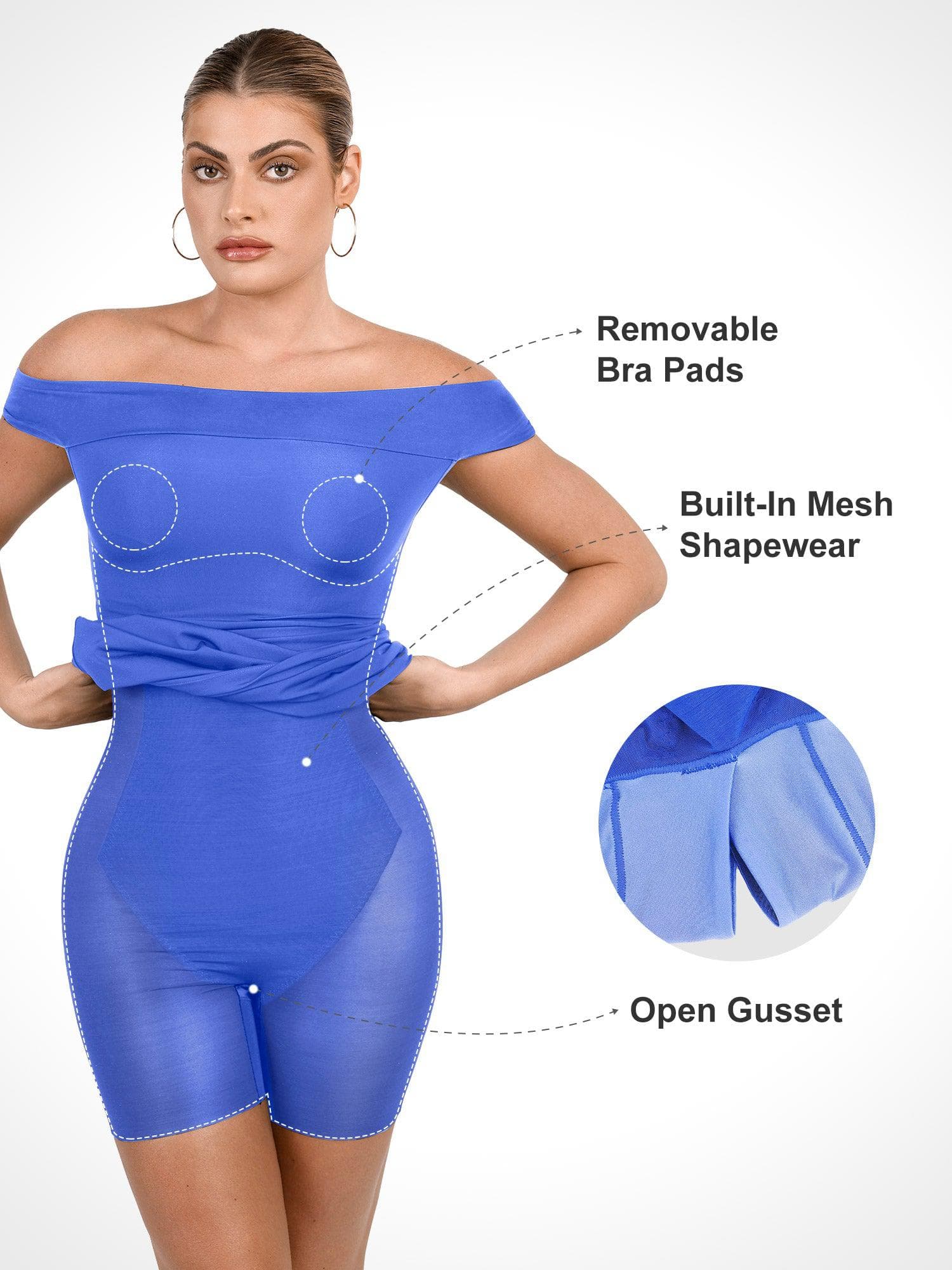 The Shapewear Dresses Off Shoulder - Image 35