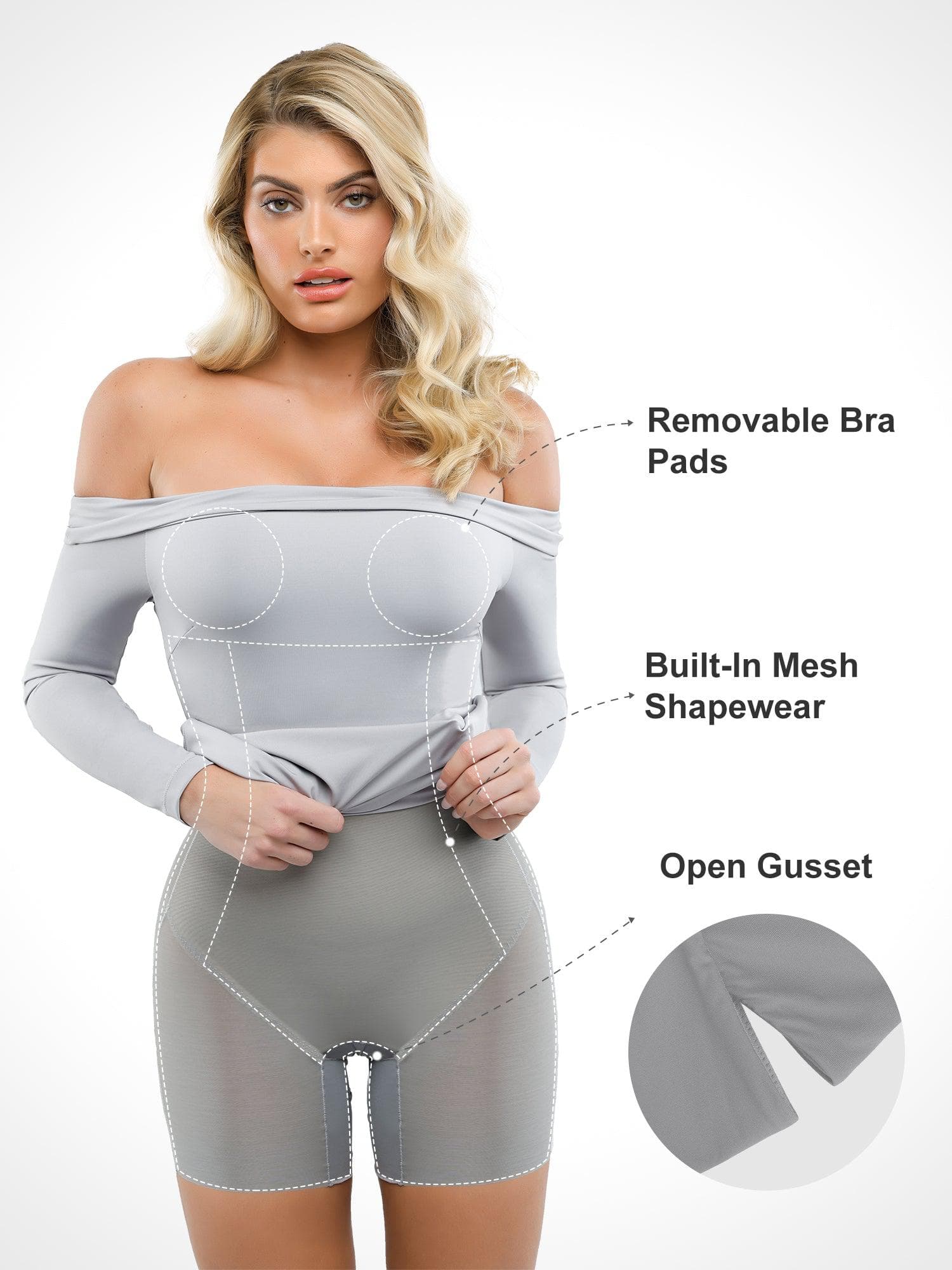 The Shapewear Dresses Off Shoulder - Image 45