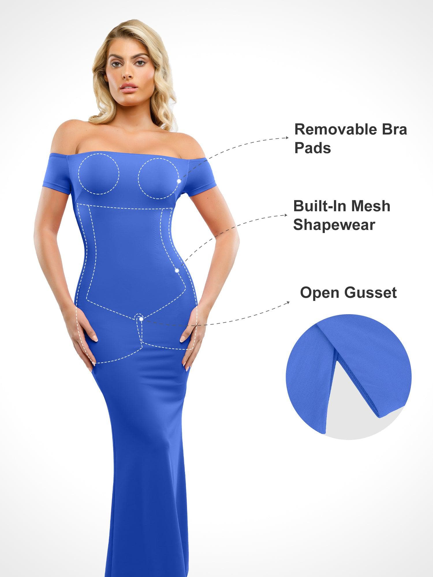 The Shapewear Dresses Off Shoulder - Image 6