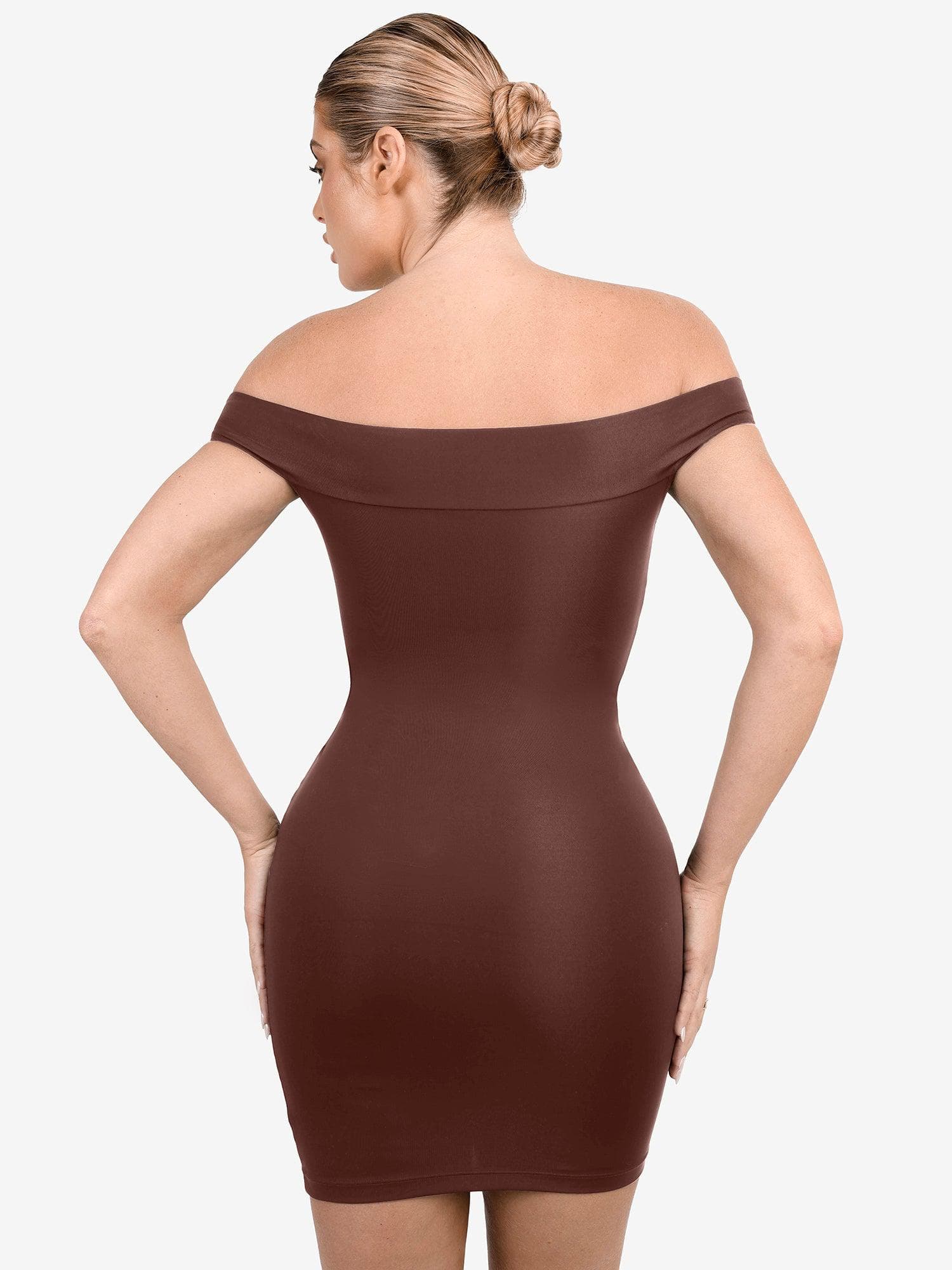 Shapewear Off-the-Shoulder Bodycon Mini Dress - Image 11
