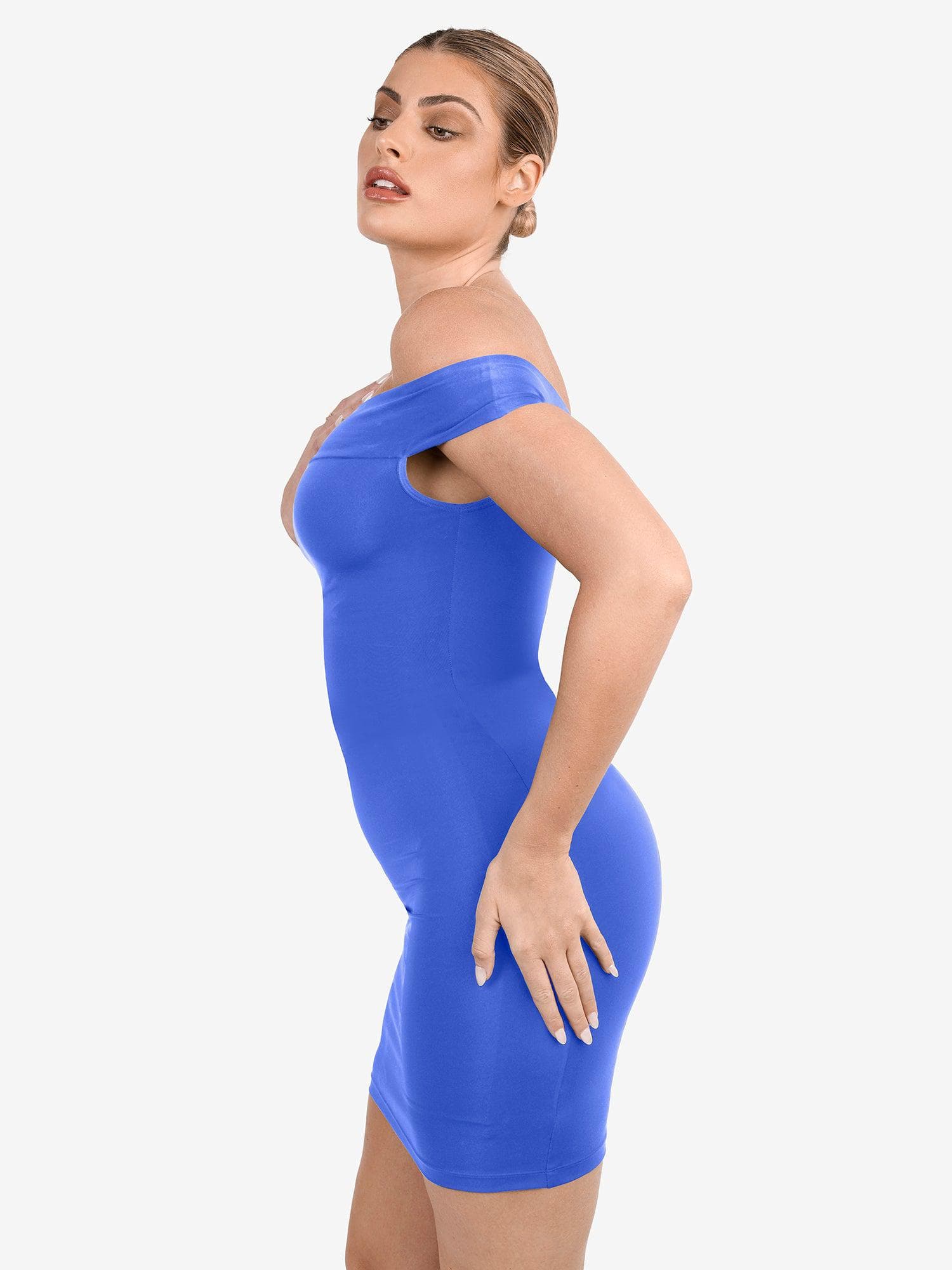 Shapewear Off-the-Shoulder Bodycon Mini Dress - Image 14