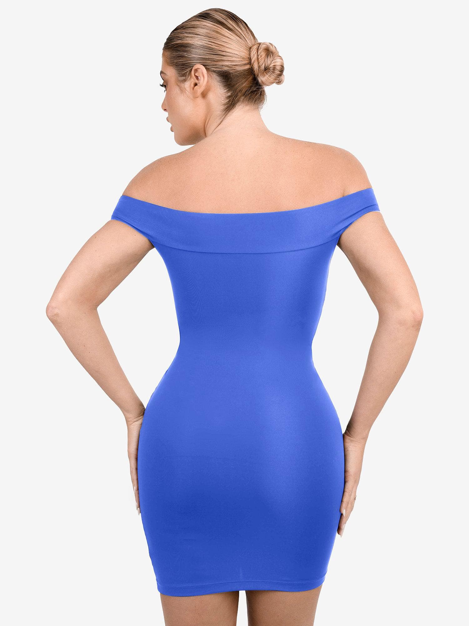 Shapewear Off-the-Shoulder Bodycon Mini Dress - Image 15