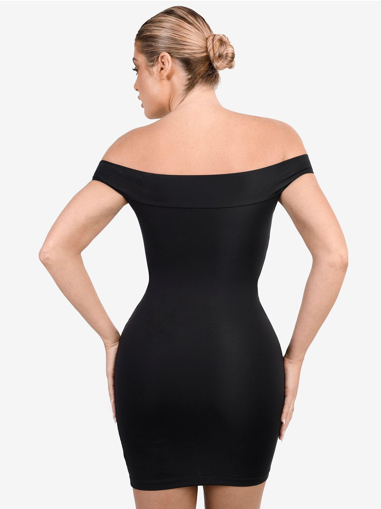 Shapewear Off-the-Shoulder Bodycon Mini Dress - Image 4