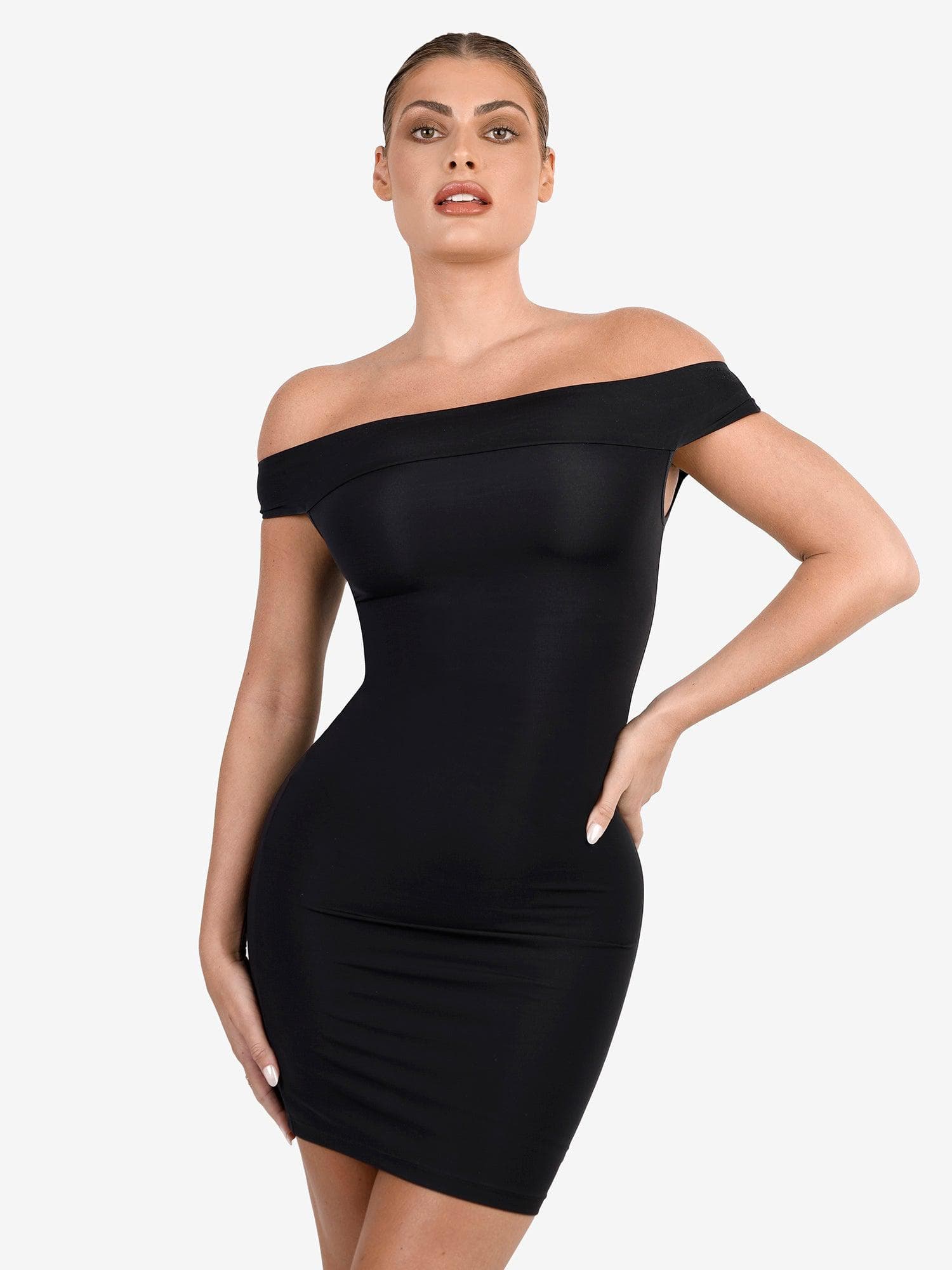 Shapewear Off-the-Shoulder Bodycon Mini Dress - Image 5