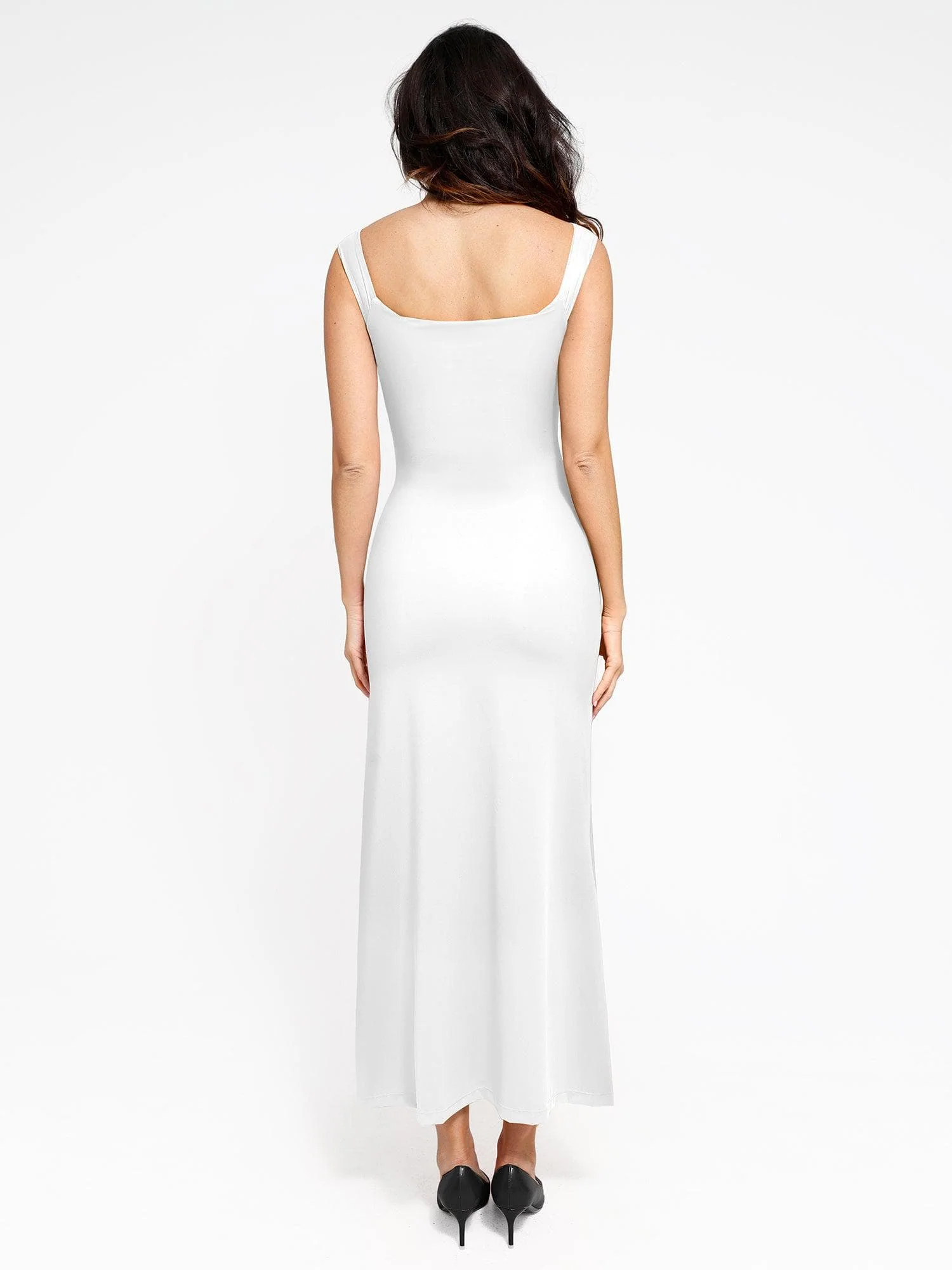 Shapewear Off-the-Shoulder Side Slit Slimming Maxi Dress - Image 10
