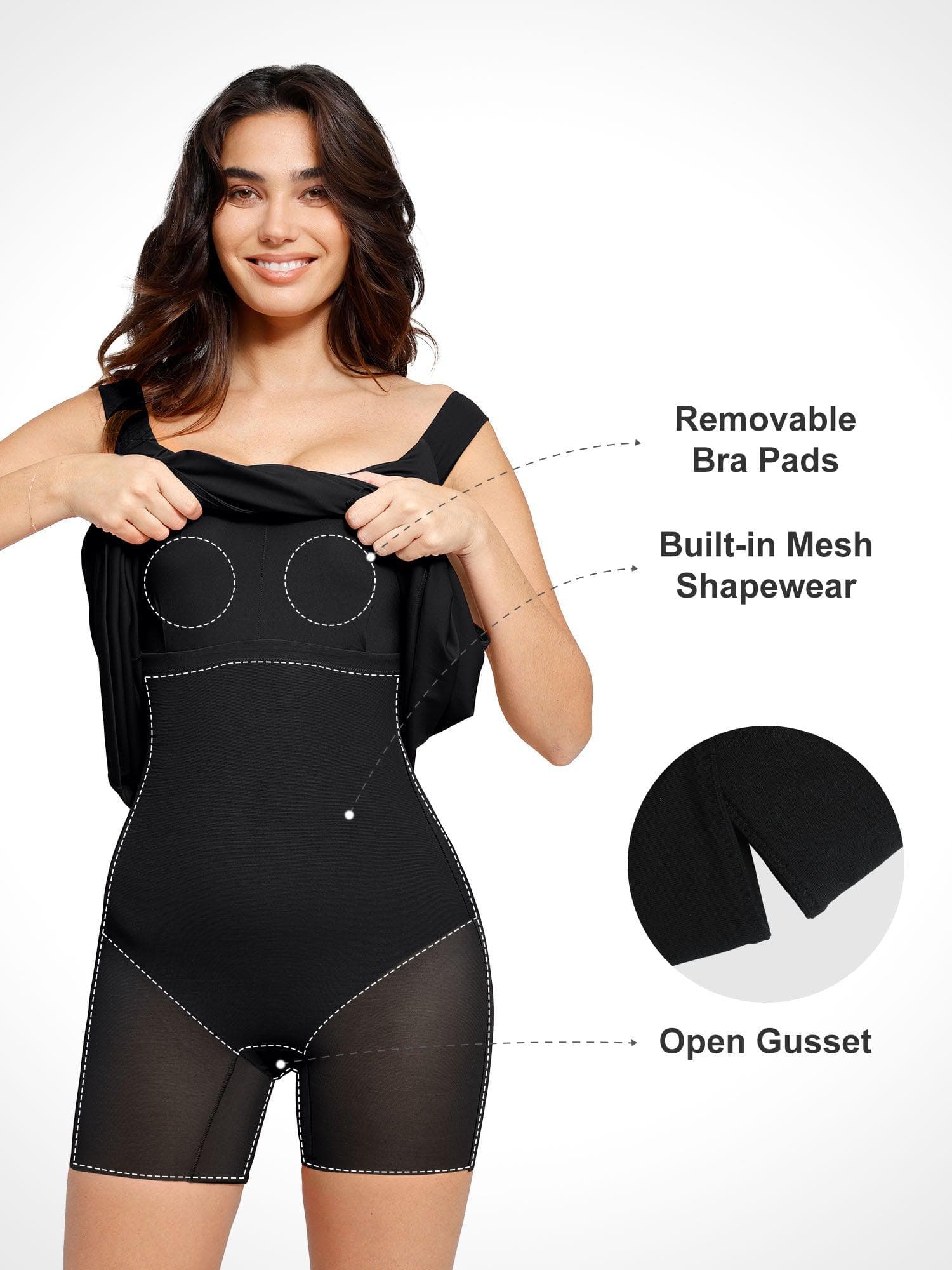 Shapewear Off-the-Shoulder Side Slit Slimming Maxi Dress - Image 2