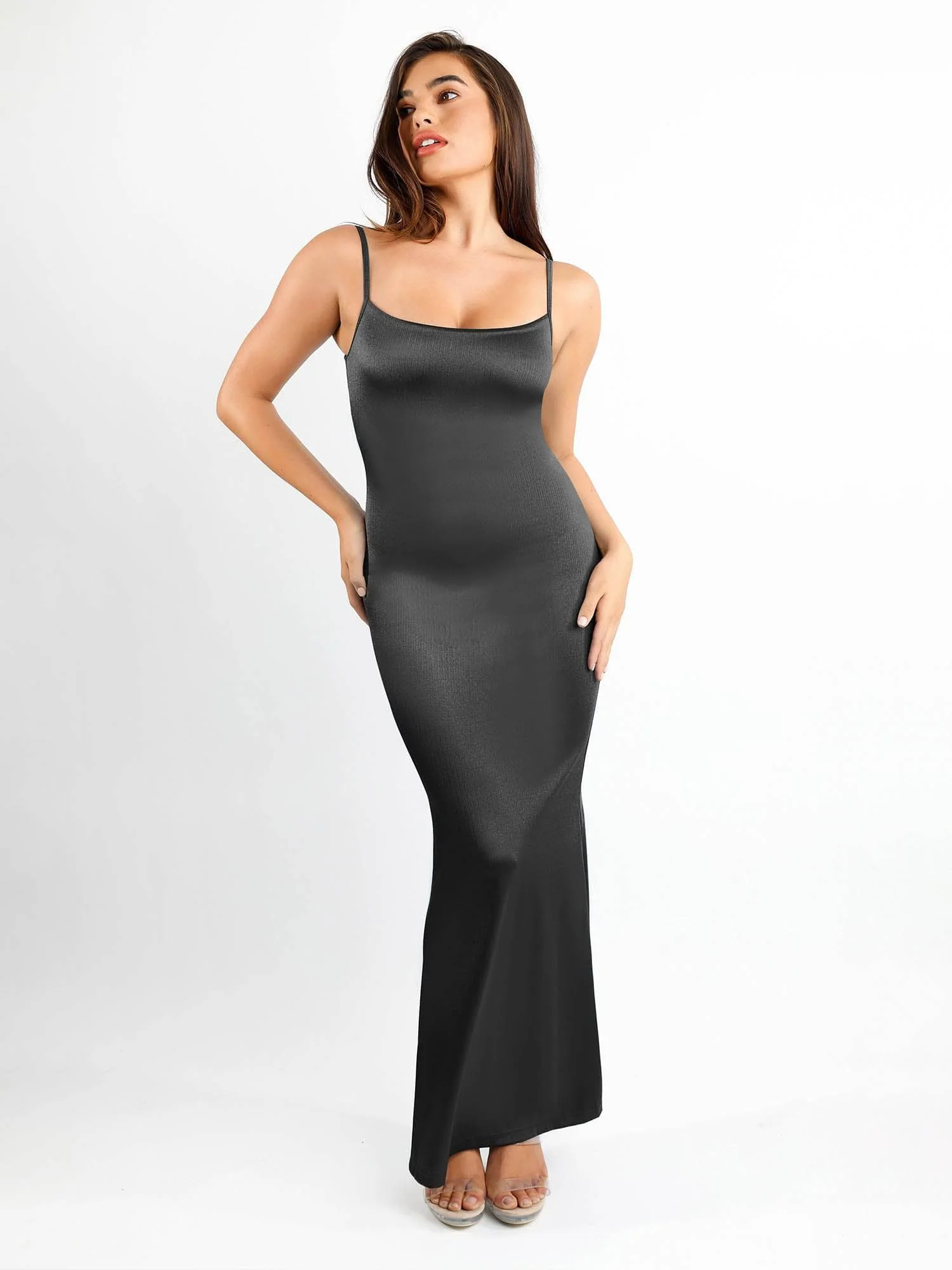 Shapewear Solid Shine Slimming Maxi Dresses or Bodysuit - Image 20