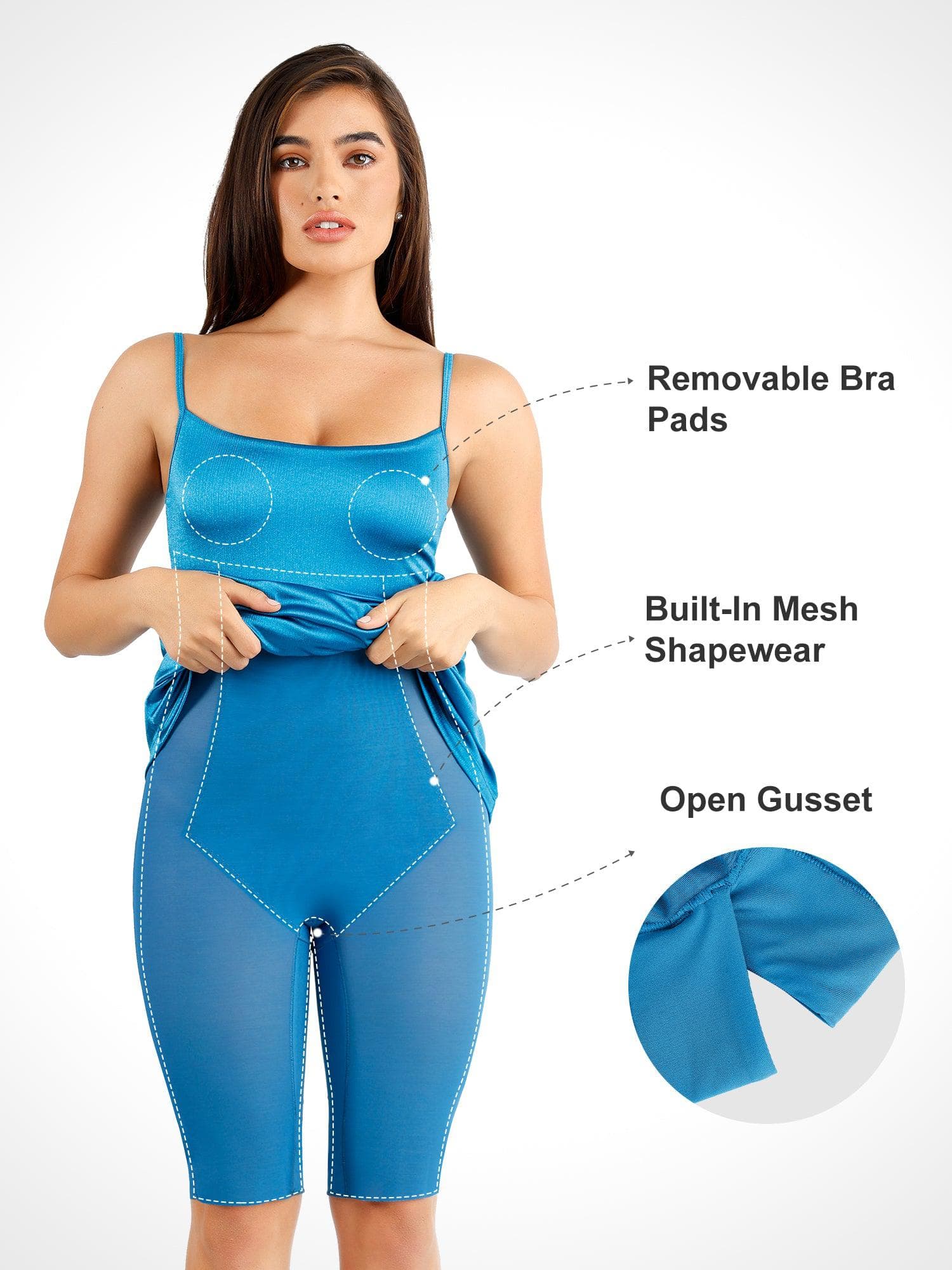 Shapewear Solid Shine Slimming Maxi Dresses or Bodysuit - Image 33