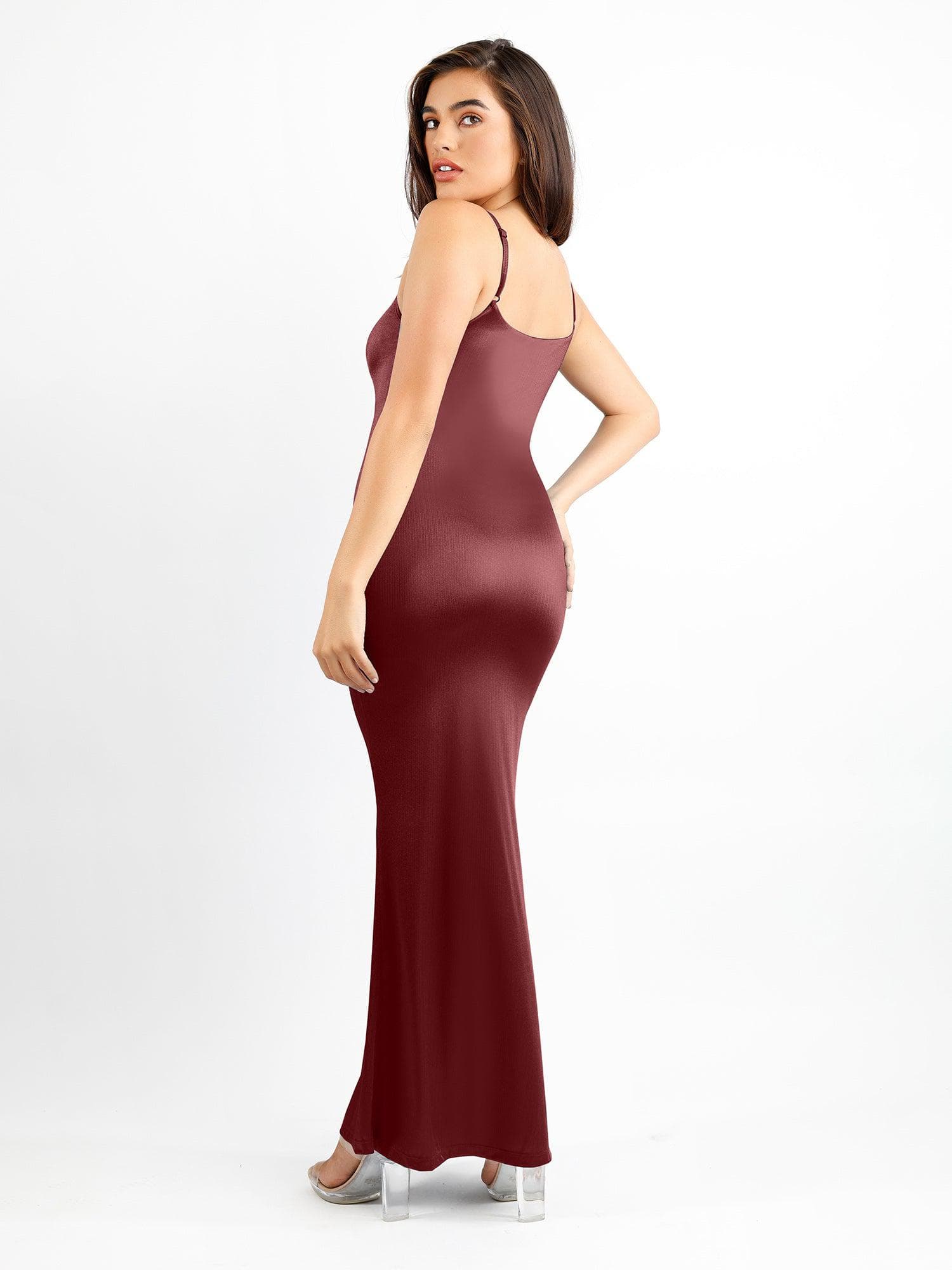 Shapewear Solid Shine Slimming Maxi Dresses or Bodysuit - Image 40