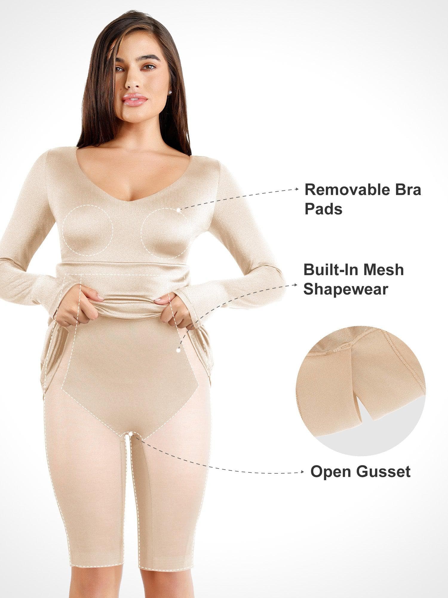 Shapewear Solid Shine Slimming Maxi Dresses or Bodysuit - Image 64