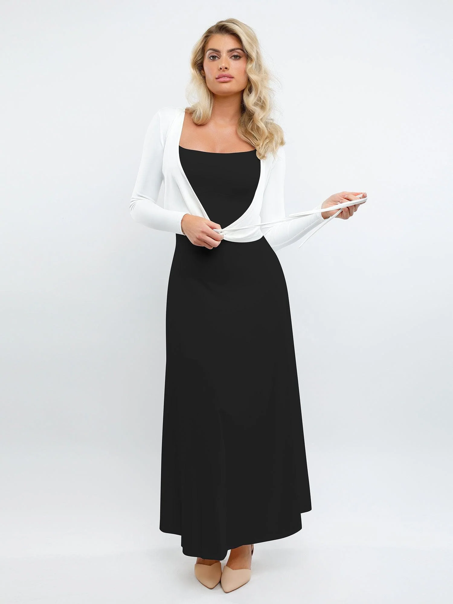 Shapewear Sleeveless A-Line Maxi or Wrap Cardigan or Set - Image 13