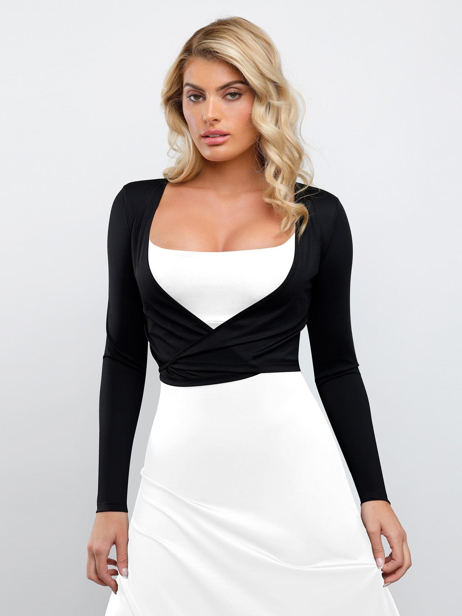 Shapewear Sleeveless A-Line Maxi or Wrap Cardigan or Set - Image 9