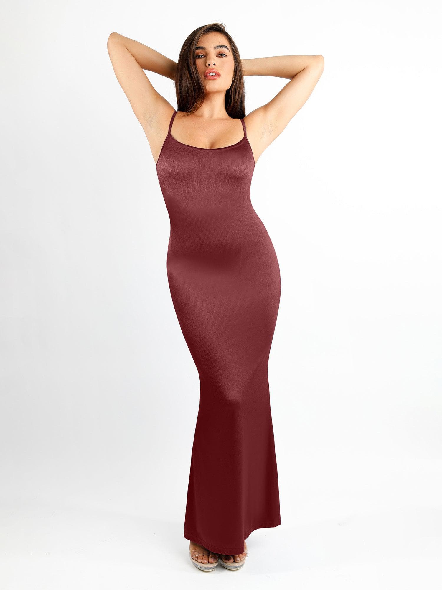 Shapewear Shine Slimming Tummy Control Maxi Slip Dress - Image 17