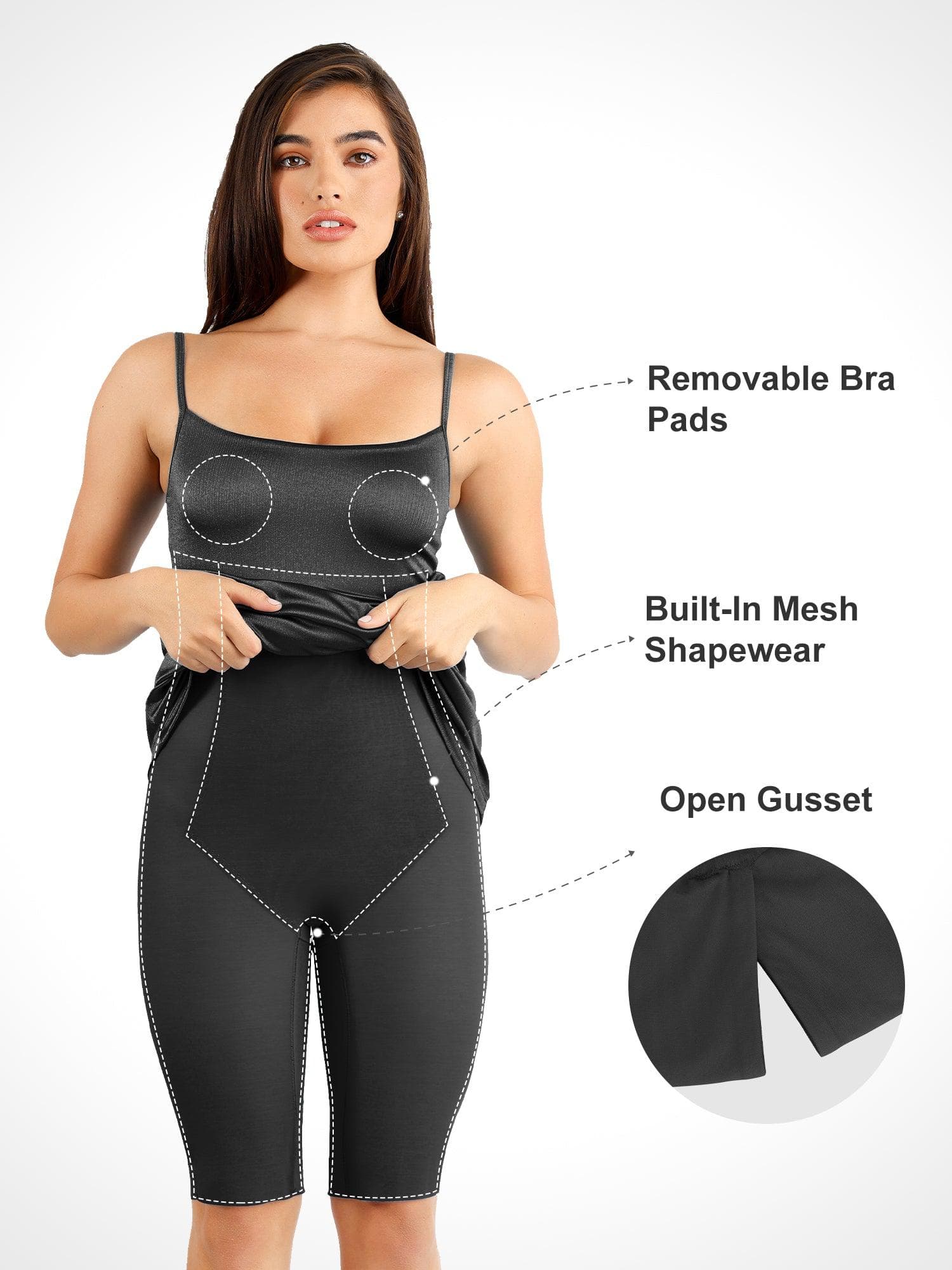 Shapewear Shine Slimming Tummy Control Maxi Slip Dress - Image 21