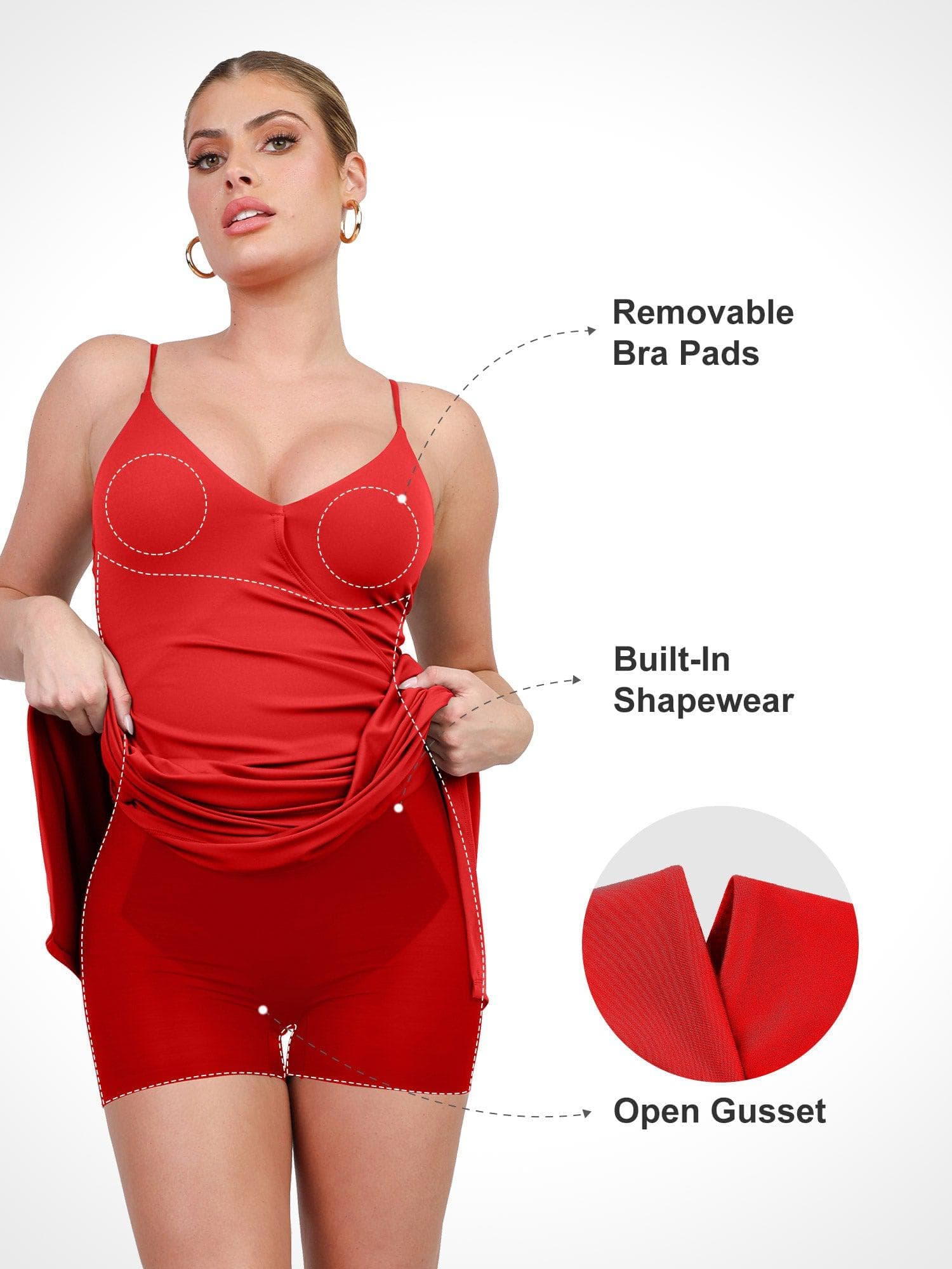 Shapewear Sculpting Wrap Midi Slip Dress - Image 13