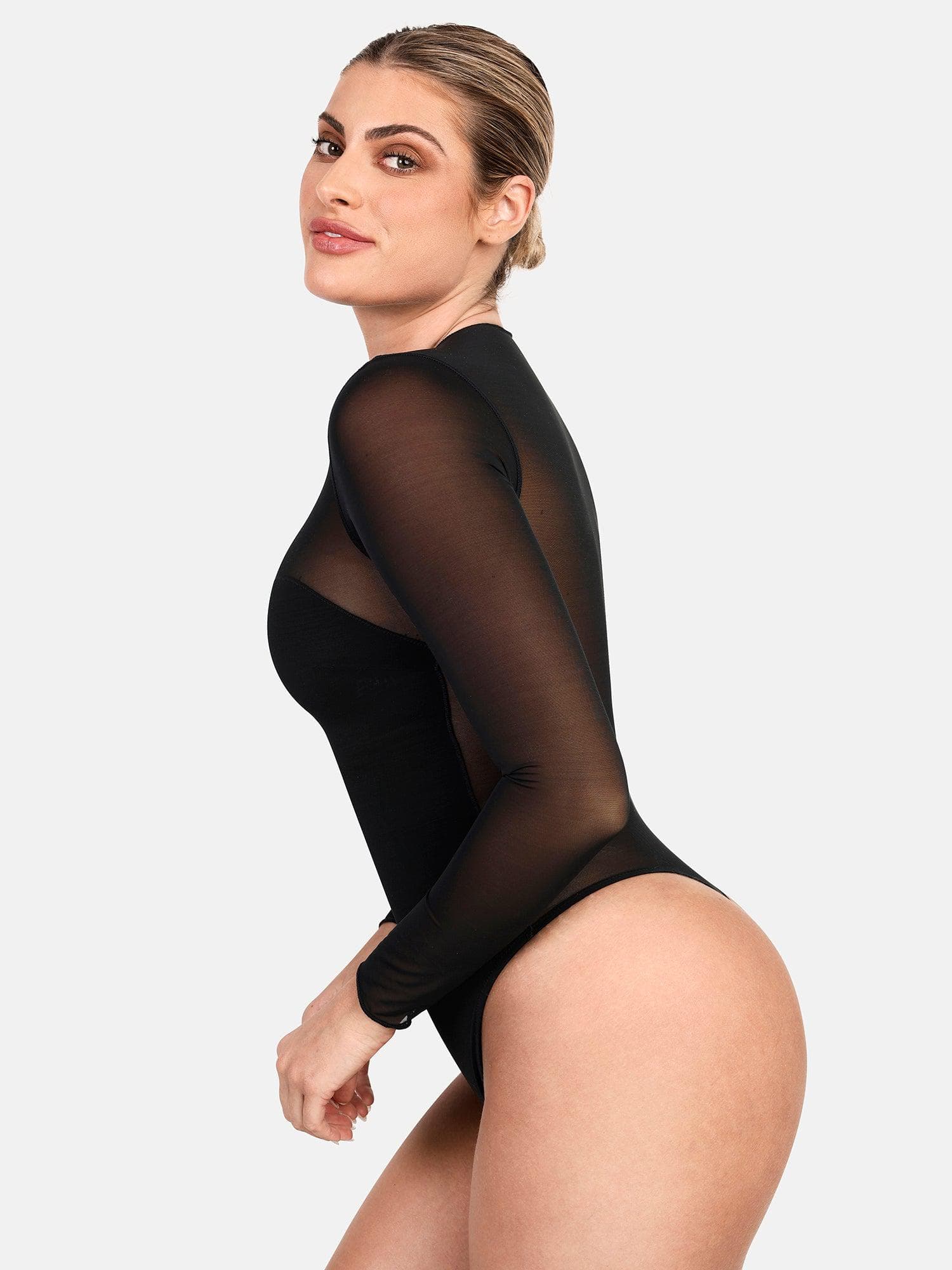 Built-In Shapewear Thong Bodysuits Or Split Midi Skirt - Image 41