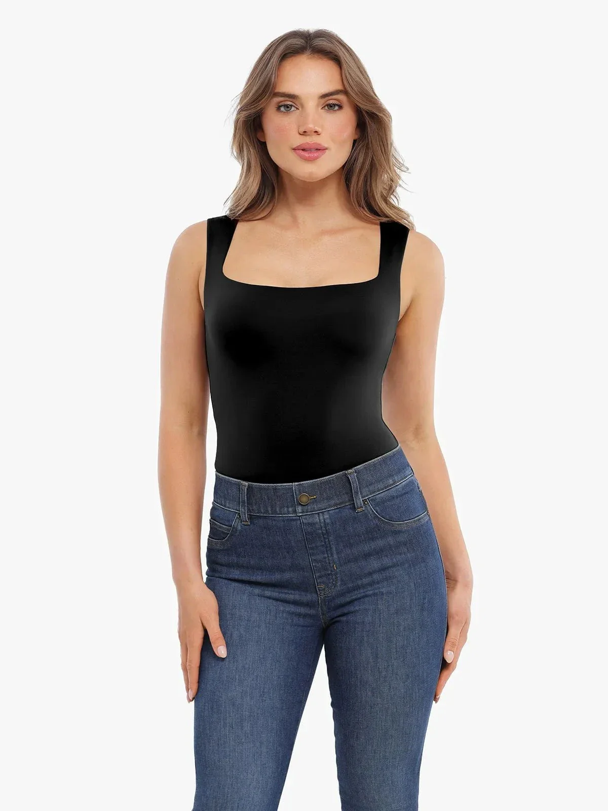 Cloud-Touch Double-Layer Shaping Sleeveless Top - Image 11