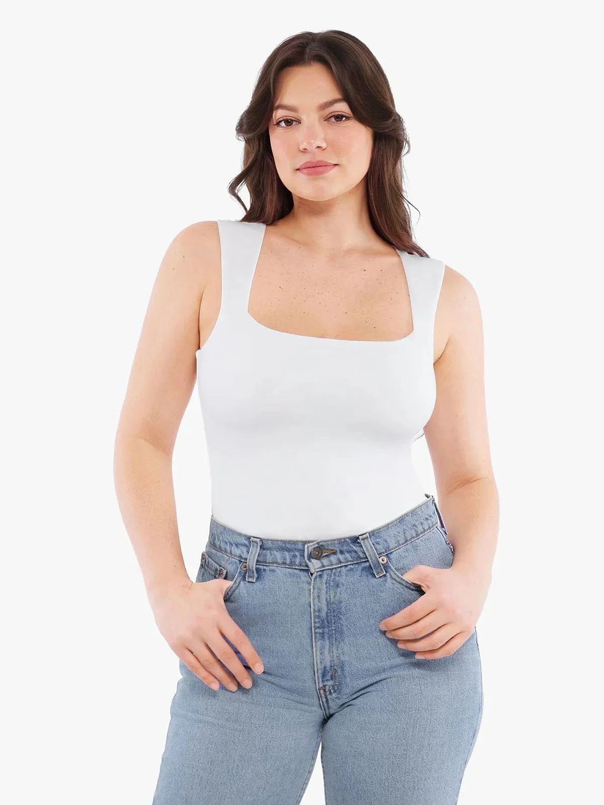 Cloud-Touch Double-Layer Shaping Sleeveless Top - Image 16