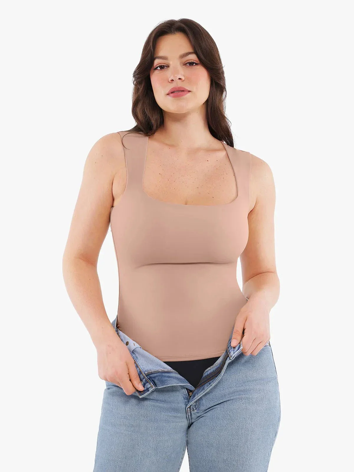 Cloud-Touch Double-Layer Shaping Sleeveless Top - Image 24