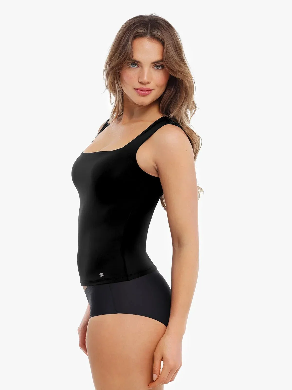 Cloud-Touch Double-Layer Shaping Sleeveless Top - Image 8