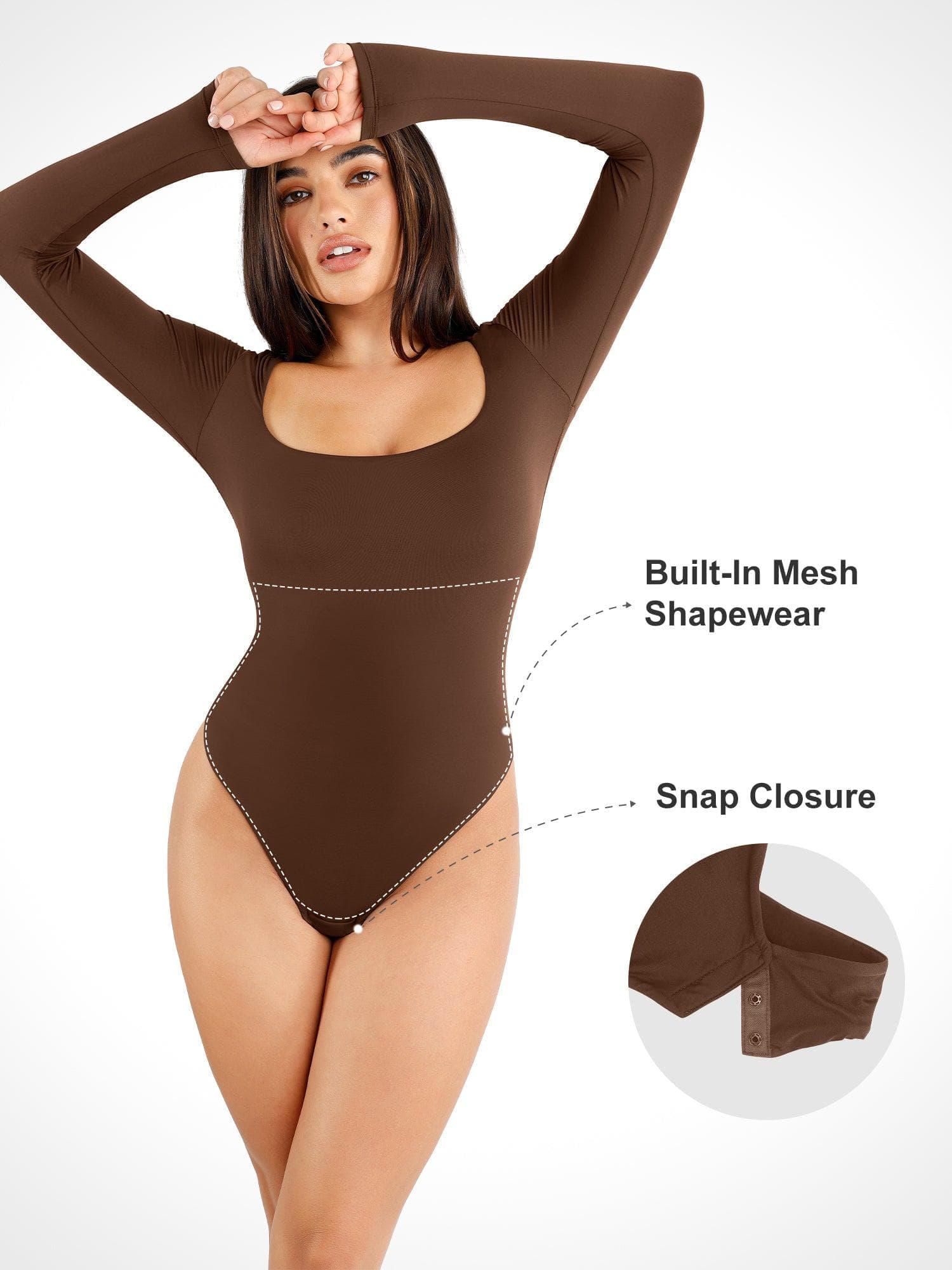 Shapewear Cloudsense Seamless Slimming Thong Bodysuits - Image 37