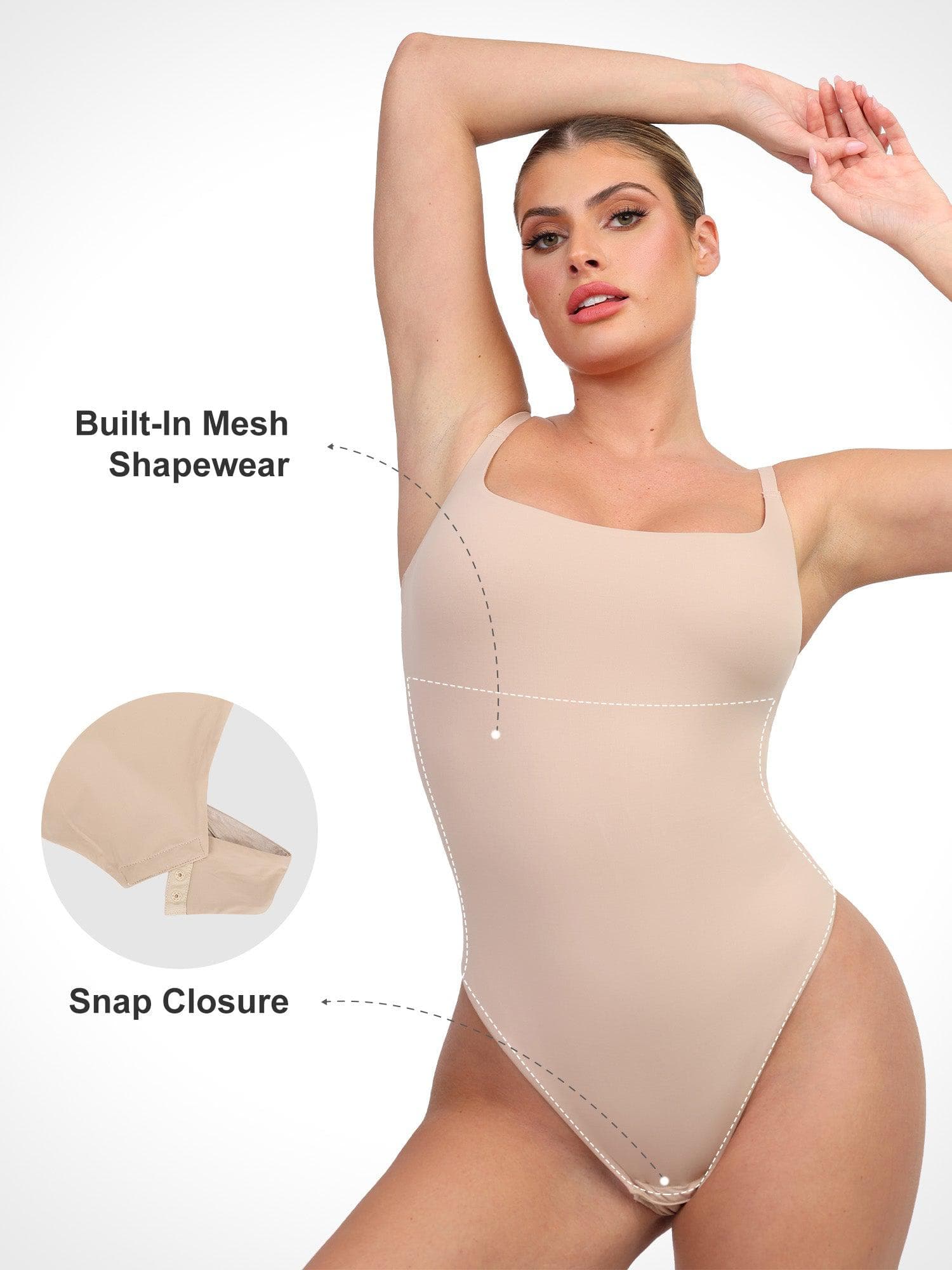 Shapewear CloudSense Soft Sculpting Thong Cami Bodysuit - Image 13