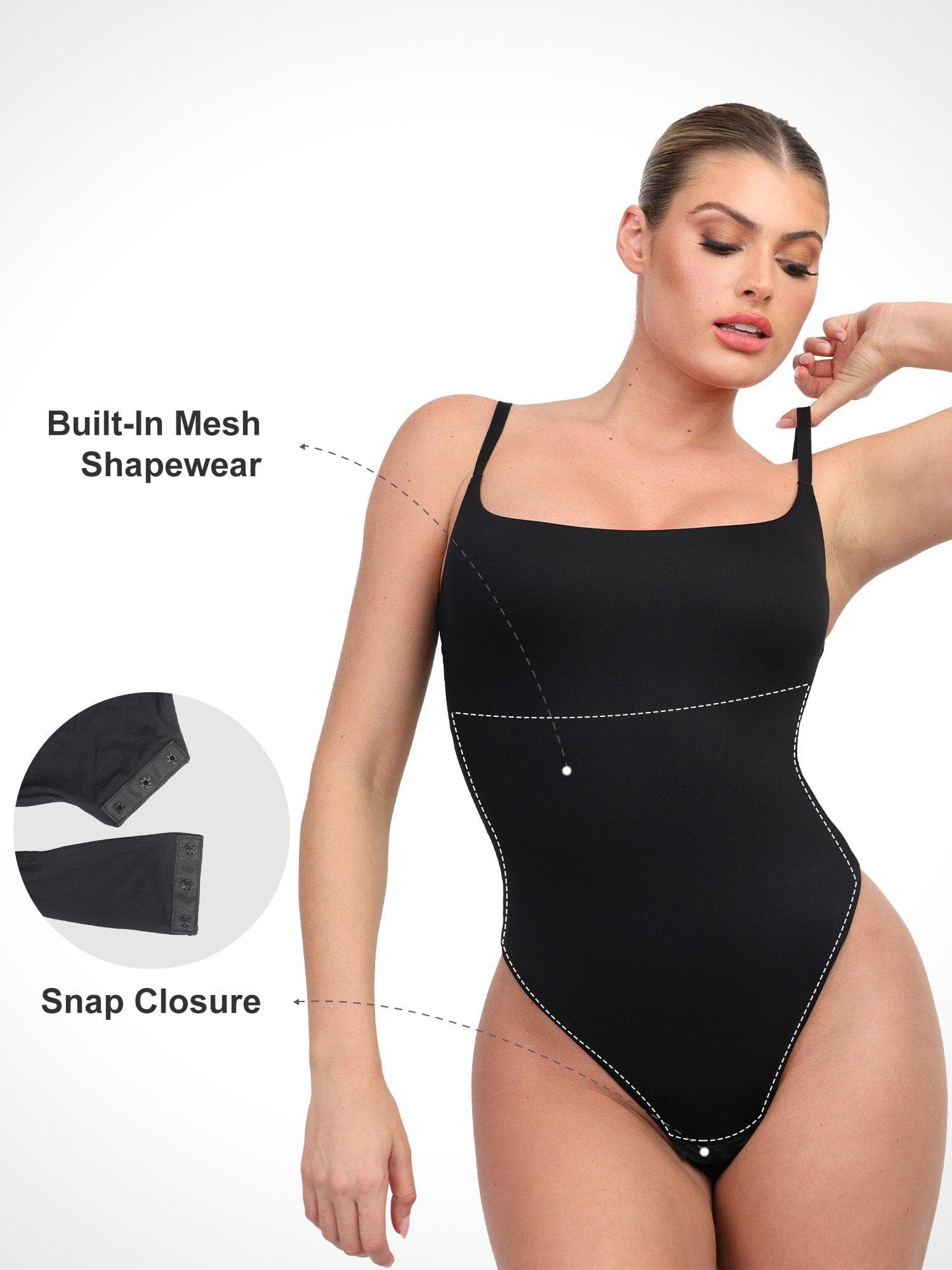 Shapewear CloudSense Soft Sculpting Thong Cami Bodysuit - Image 6