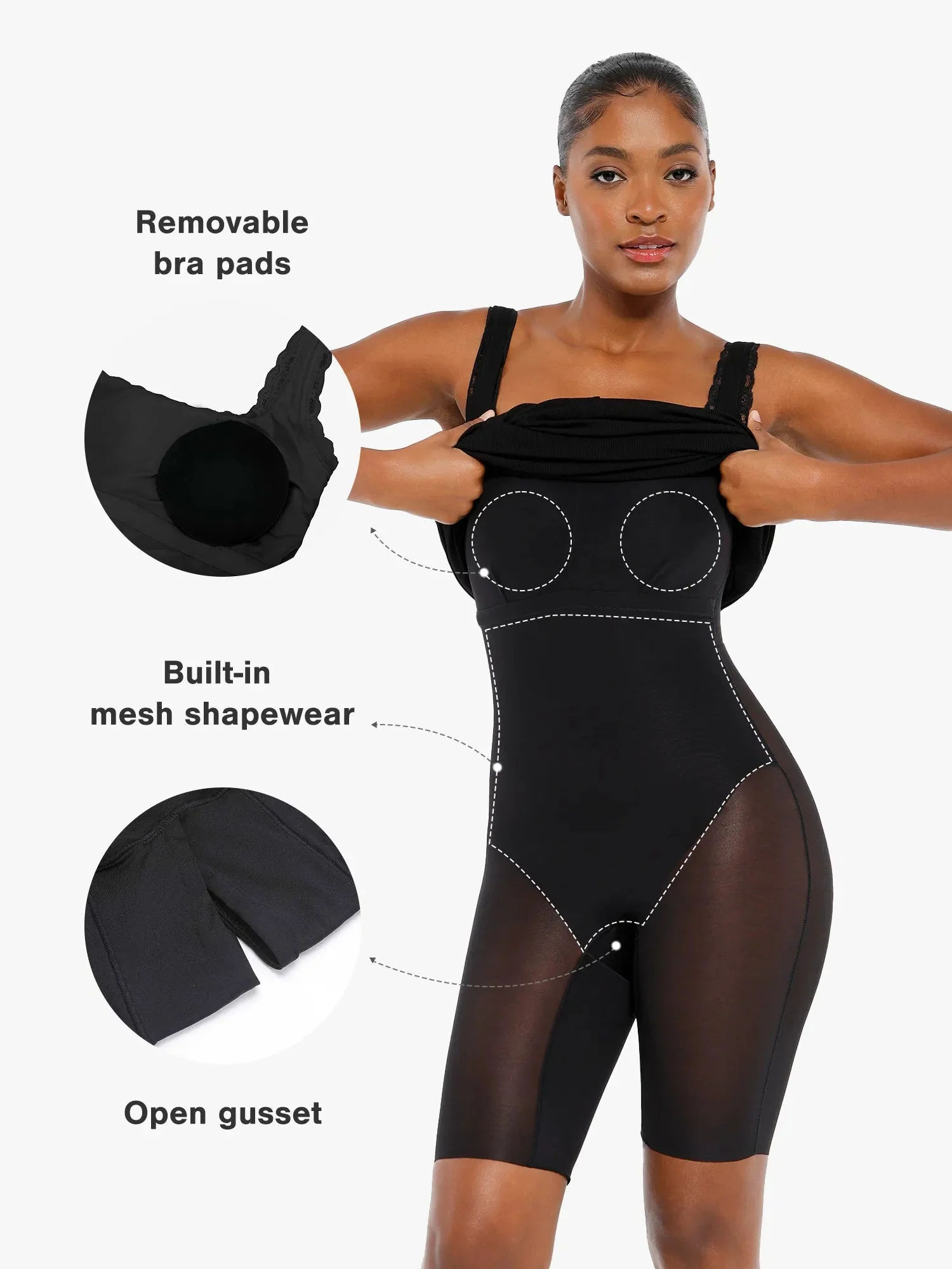Contouring Shapewear Square Neck Modal Henley Maxi Dress - Image 10
