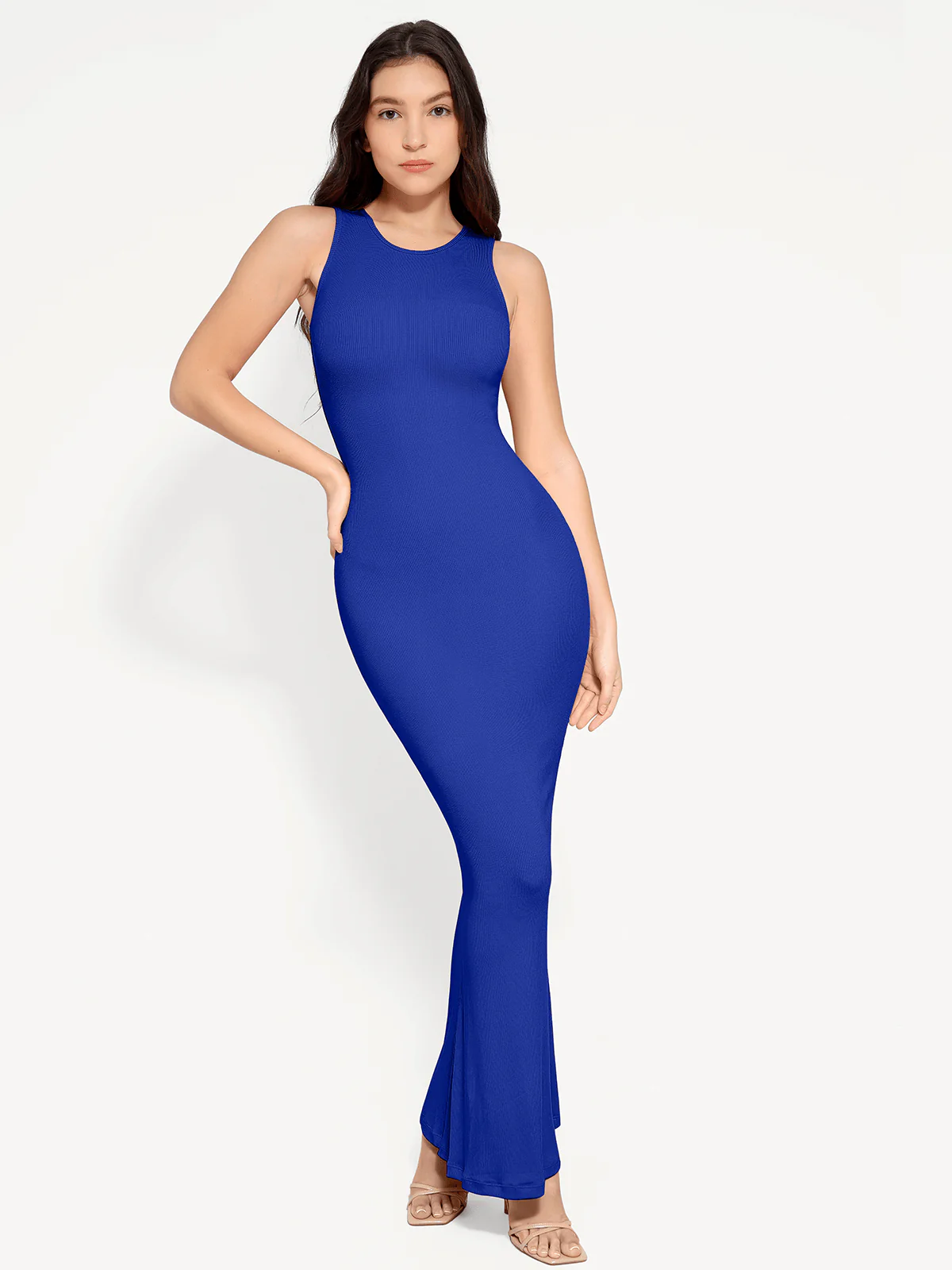Shapewear Modal Sleeveless Crew Neck Slimming Maxi Dress - Image 24