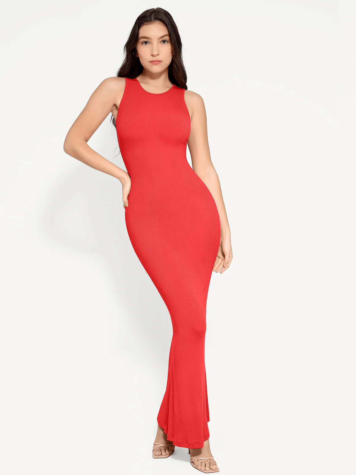 Shapewear Modal Sleeveless Crew Neck Slimming Maxi Dress - Image 30