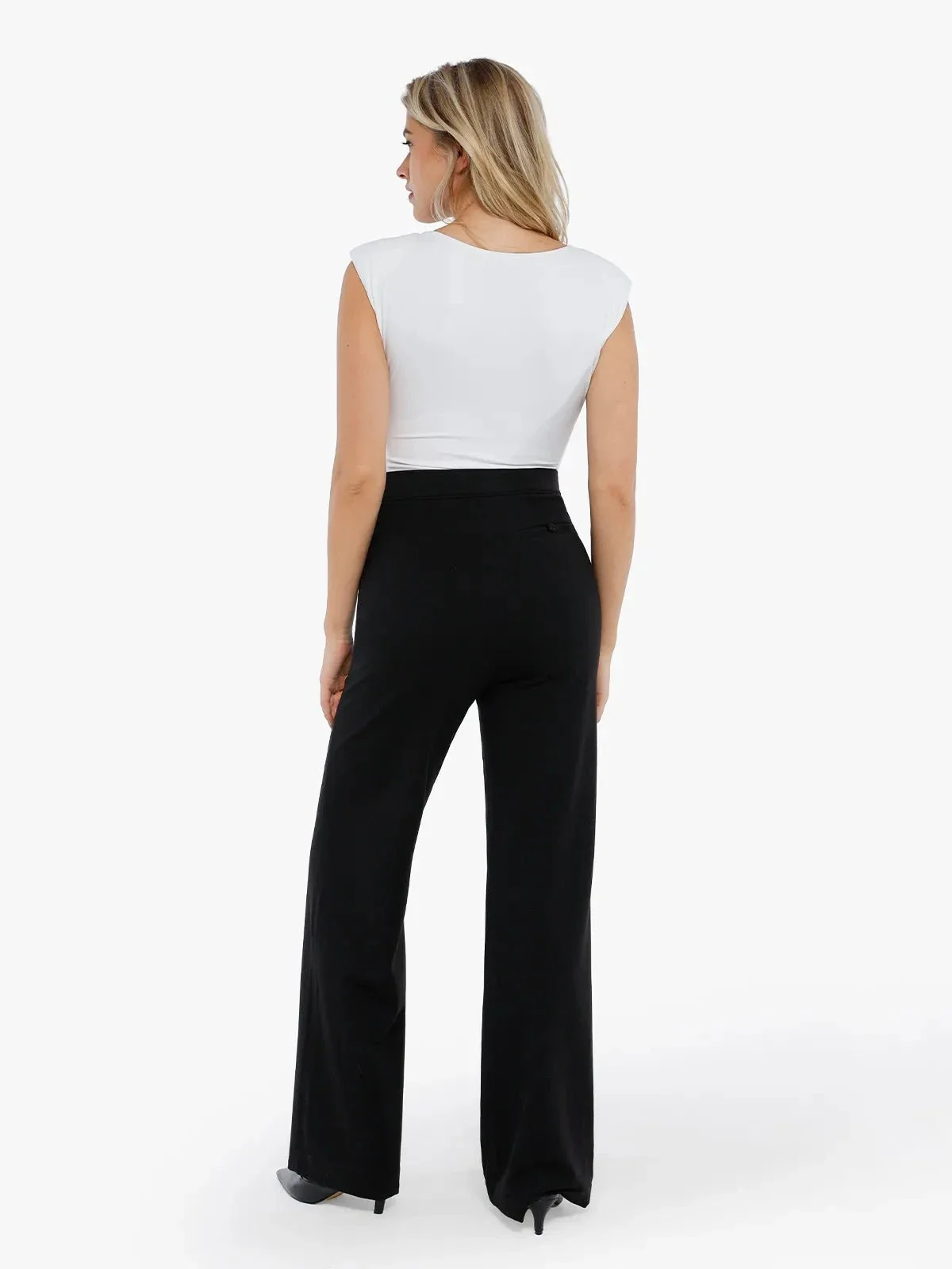 Day To Night Set Solid Sculpting Bodysuit Built-in Shapewear Pants - Image 3