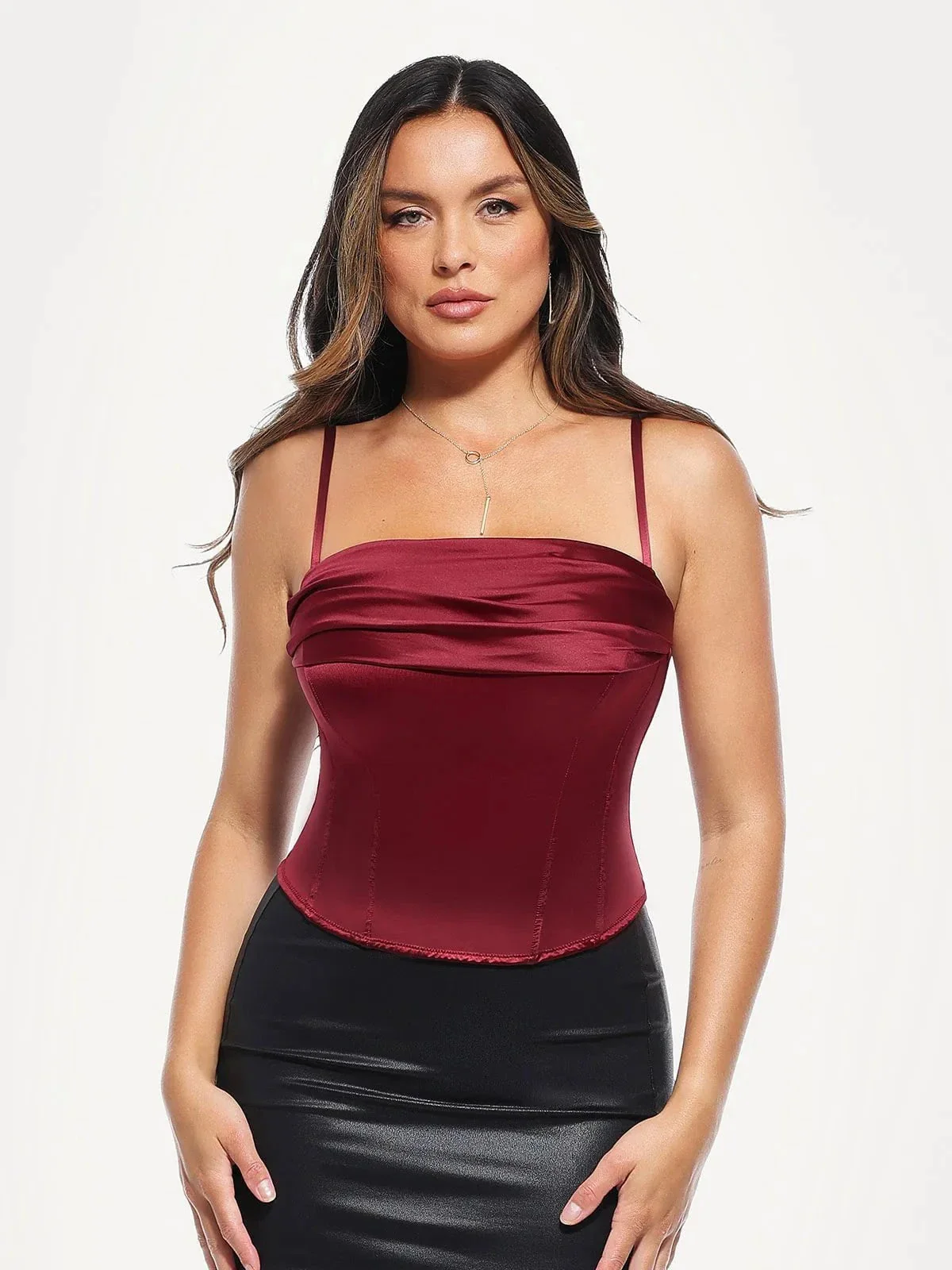 Draped Sculpting Floral-Print Camisole Top - Image 19