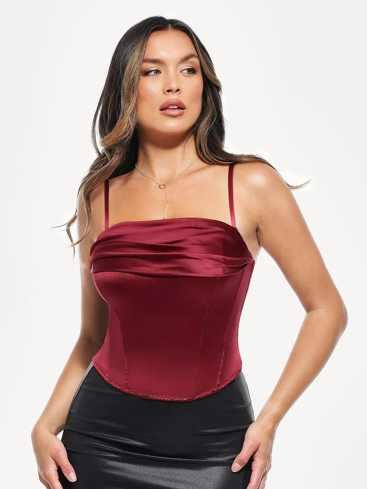 Draped Sculpting Floral-Print Camisole Top - Image 24
