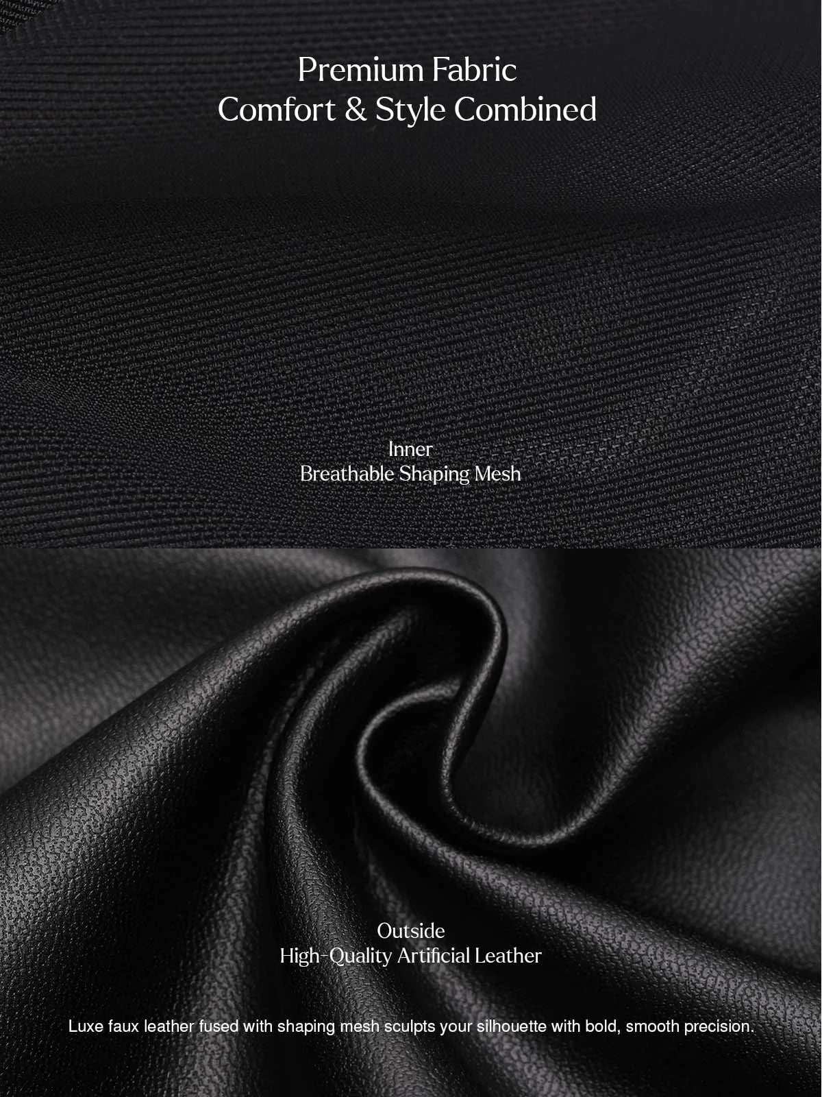 Dual-Wear Sculpting Faux Leather Dress - Image 17