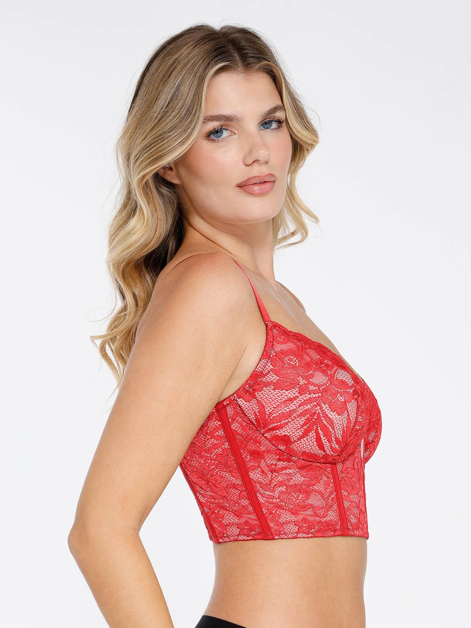 Full Coverage Longline Underwire Lace Bralette - Image 27