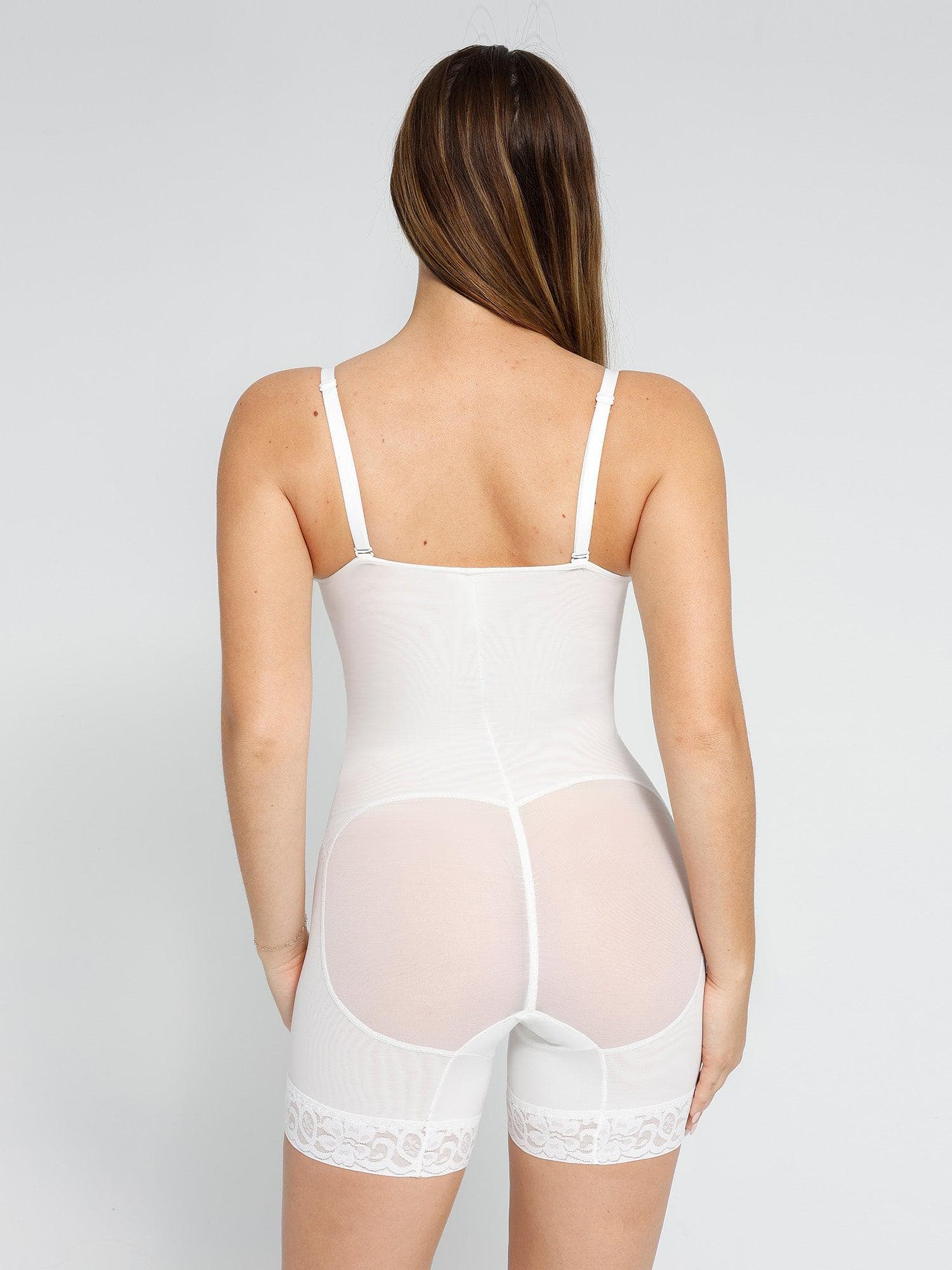 Shapewear Lace Deep-V Neck Bodysuits or Faux Leather Skirts - Image 24