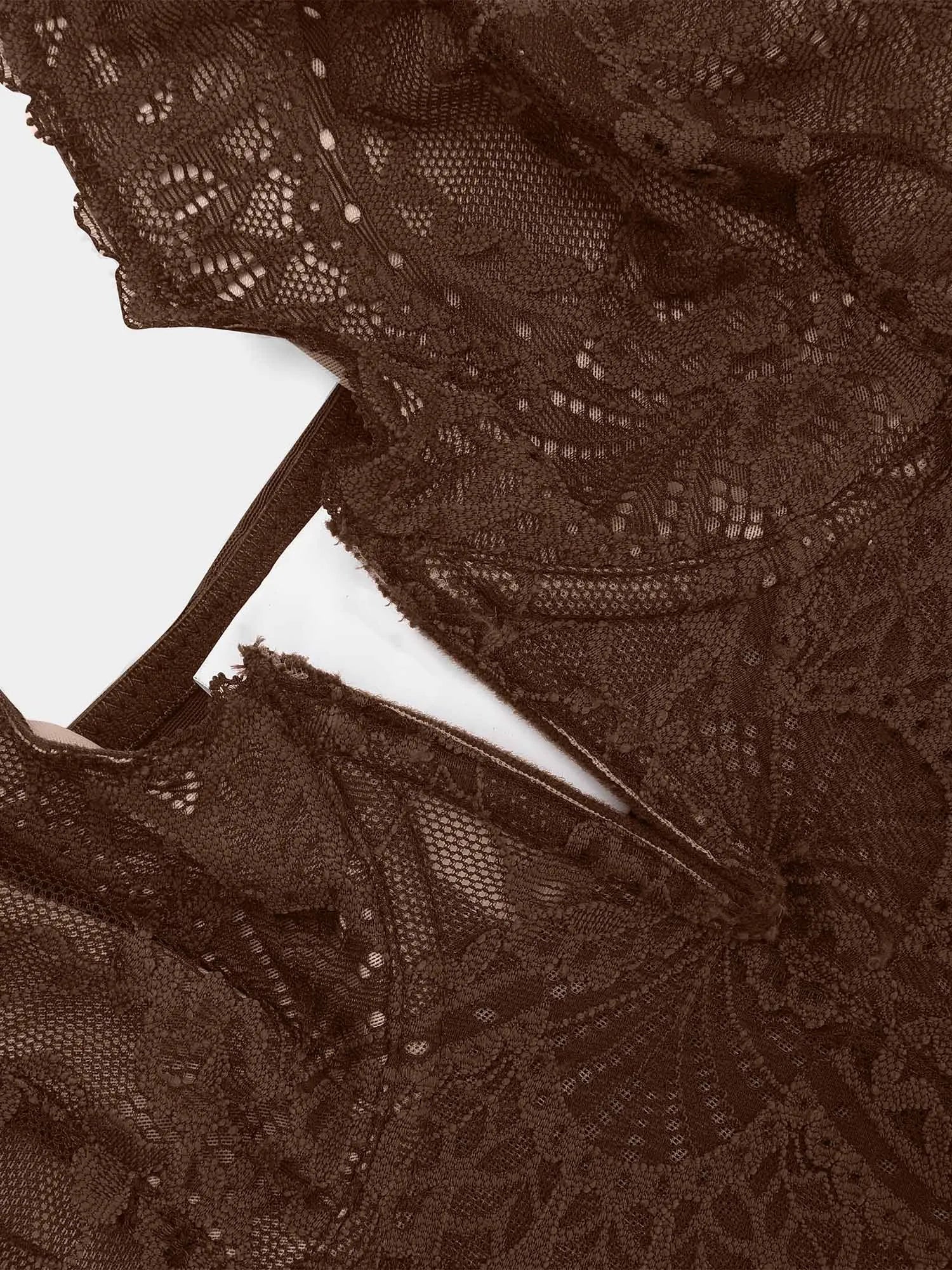 Shapewear Lace Deep V-Neck Sculpting Mid-Thigh Bodysuit - Image 15
