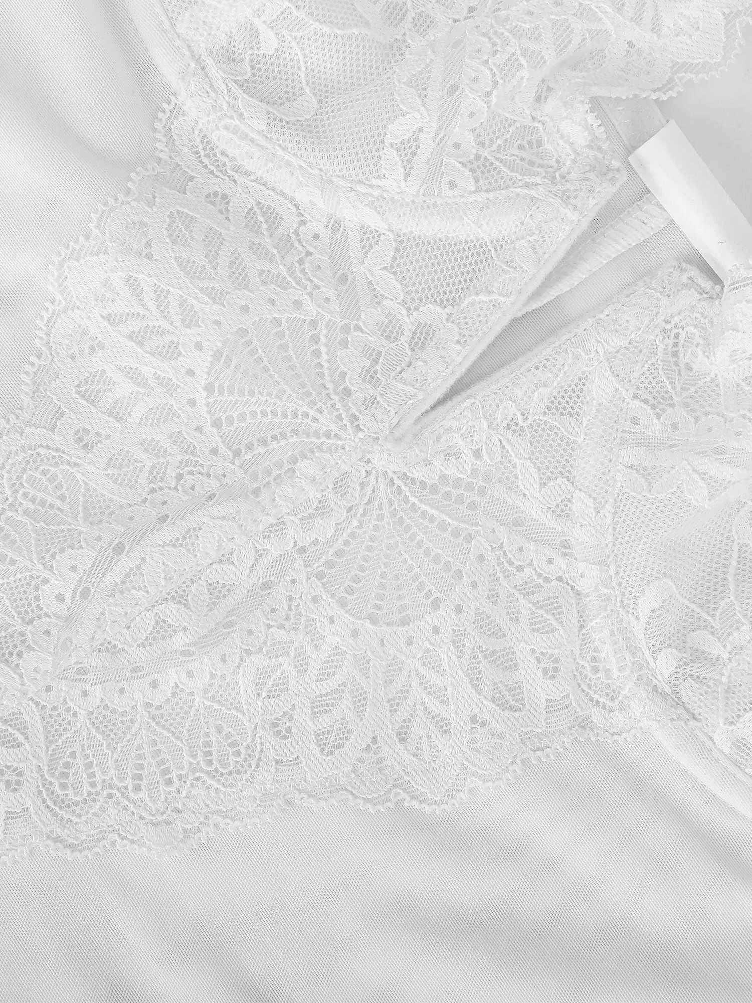 Shapewear Lace Deep V-Neck Sculpting Mid-Thigh Bodysuit - Image 5
