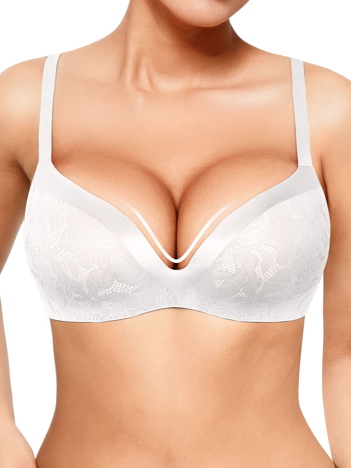 Lace Full Coverage Comfort Sculpting Plunge Bra - Image 14