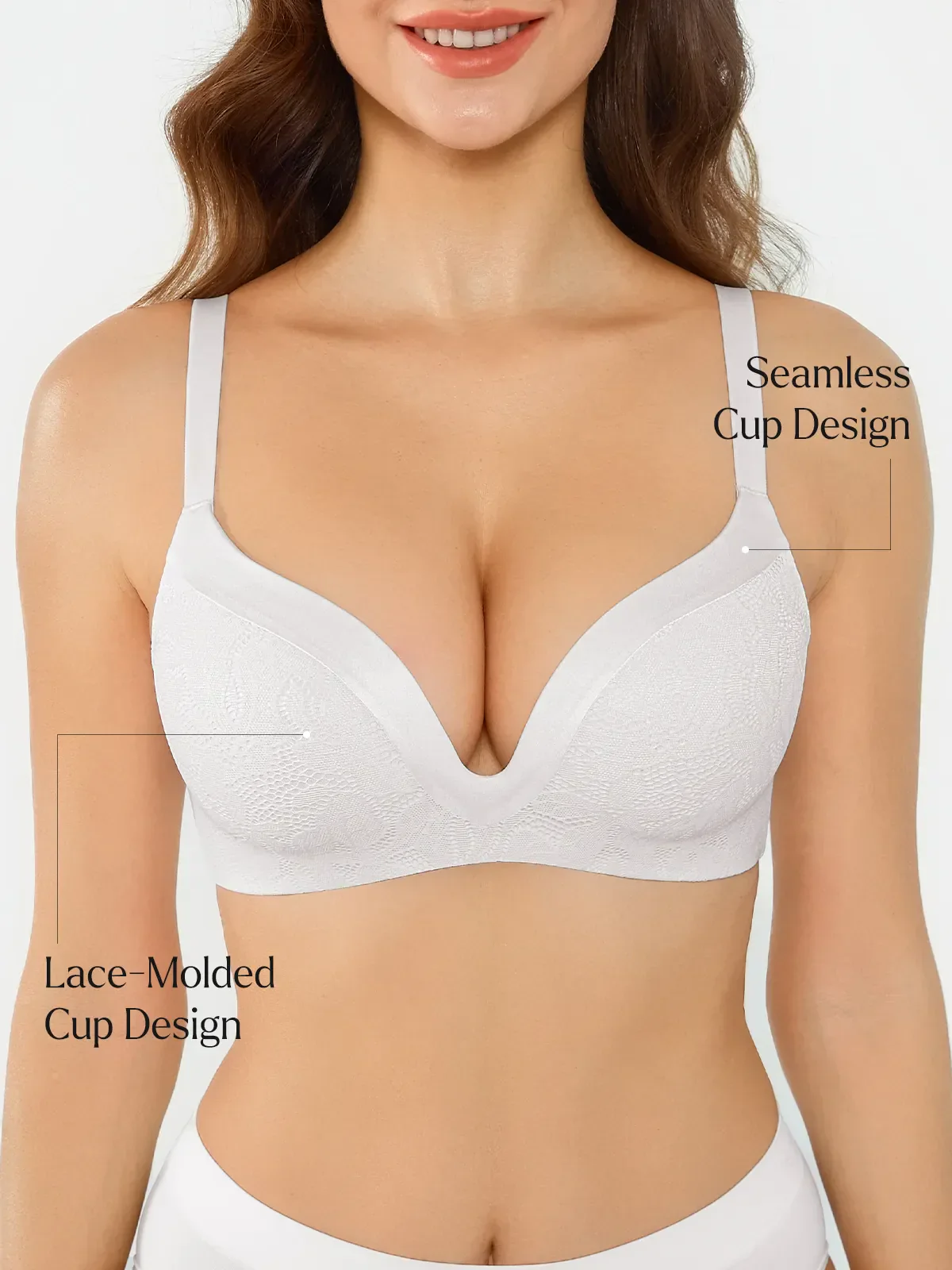 Lace Full Coverage Comfort Sculpting Plunge Bra - Image 15