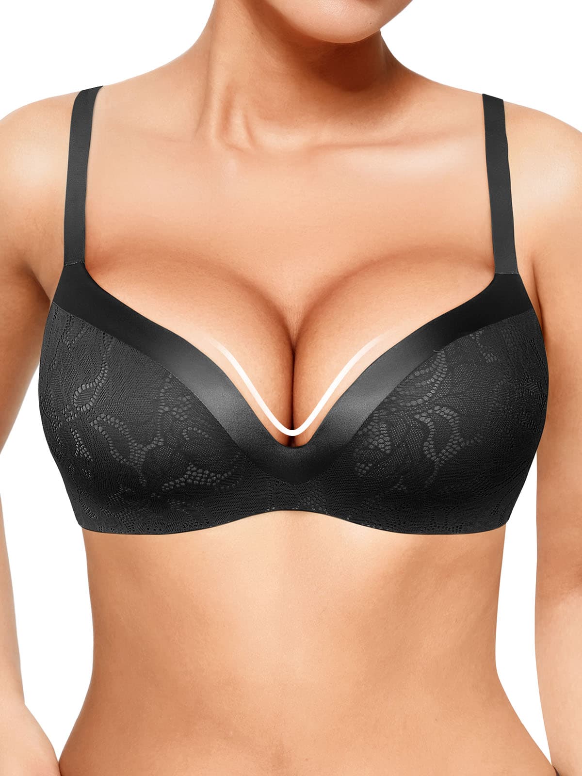 Lace Full Coverage Comfort Sculpting Plunge Bra - Image 21