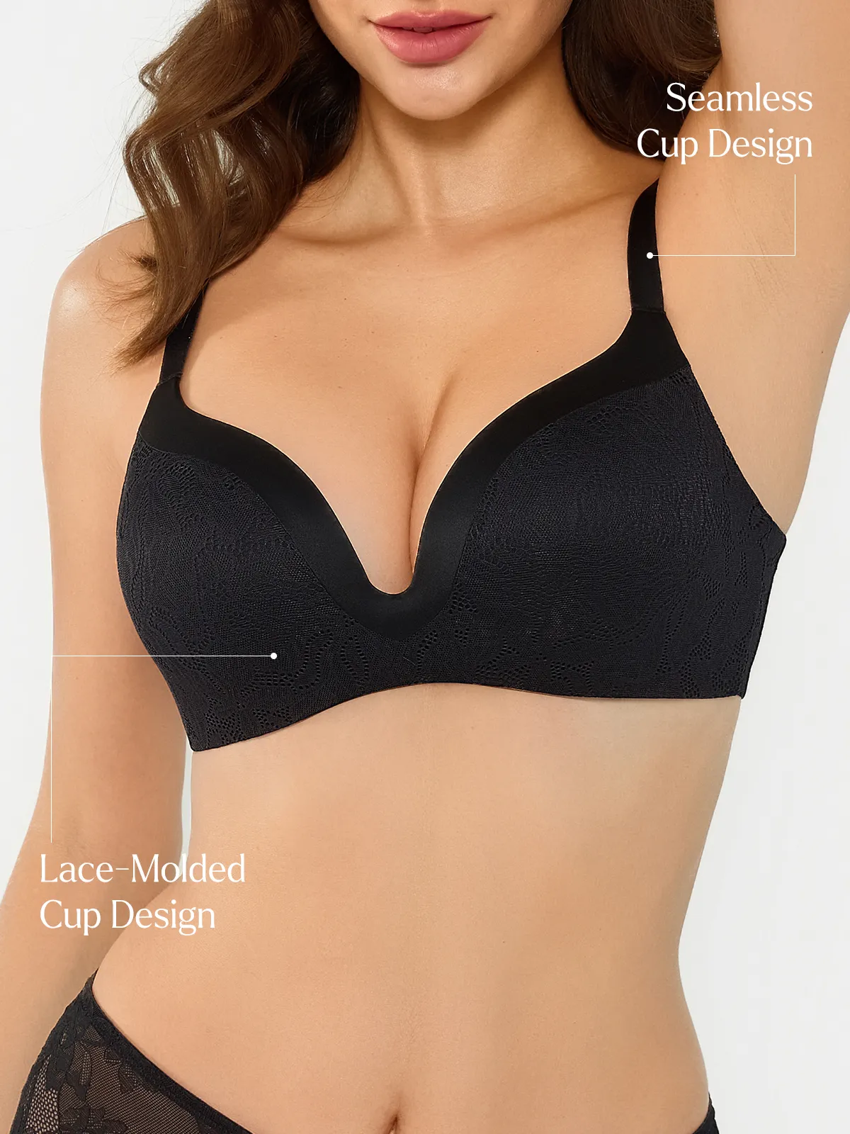 Lace Full Coverage Comfort Sculpting Plunge Bra - Image 22