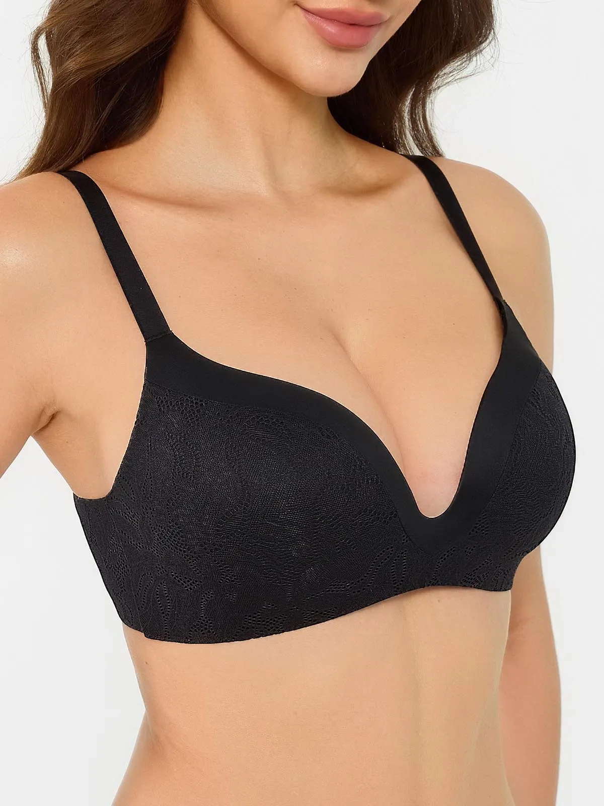 Lace Full Coverage Comfort Sculpting Plunge Bra - Image 27