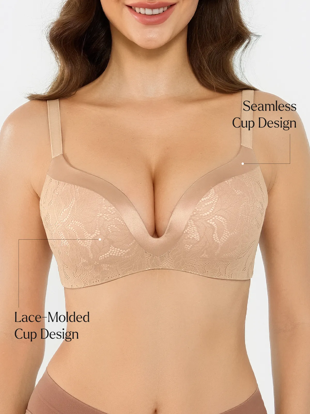 Lace Full Coverage Comfort Sculpting Plunge Bra - Image 29