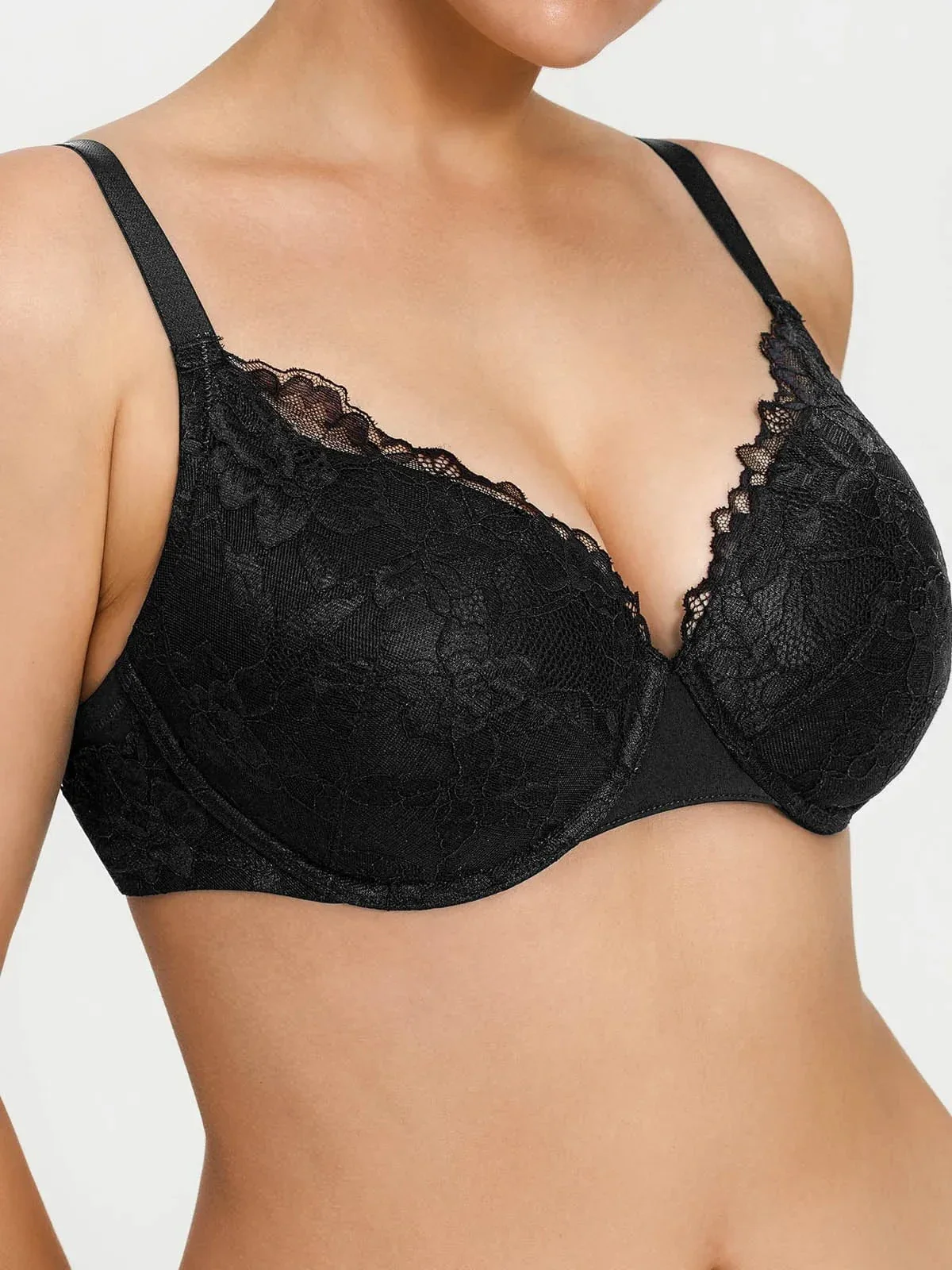 Lace Full-Cup Underwire Comfort Support Bra - Image 11