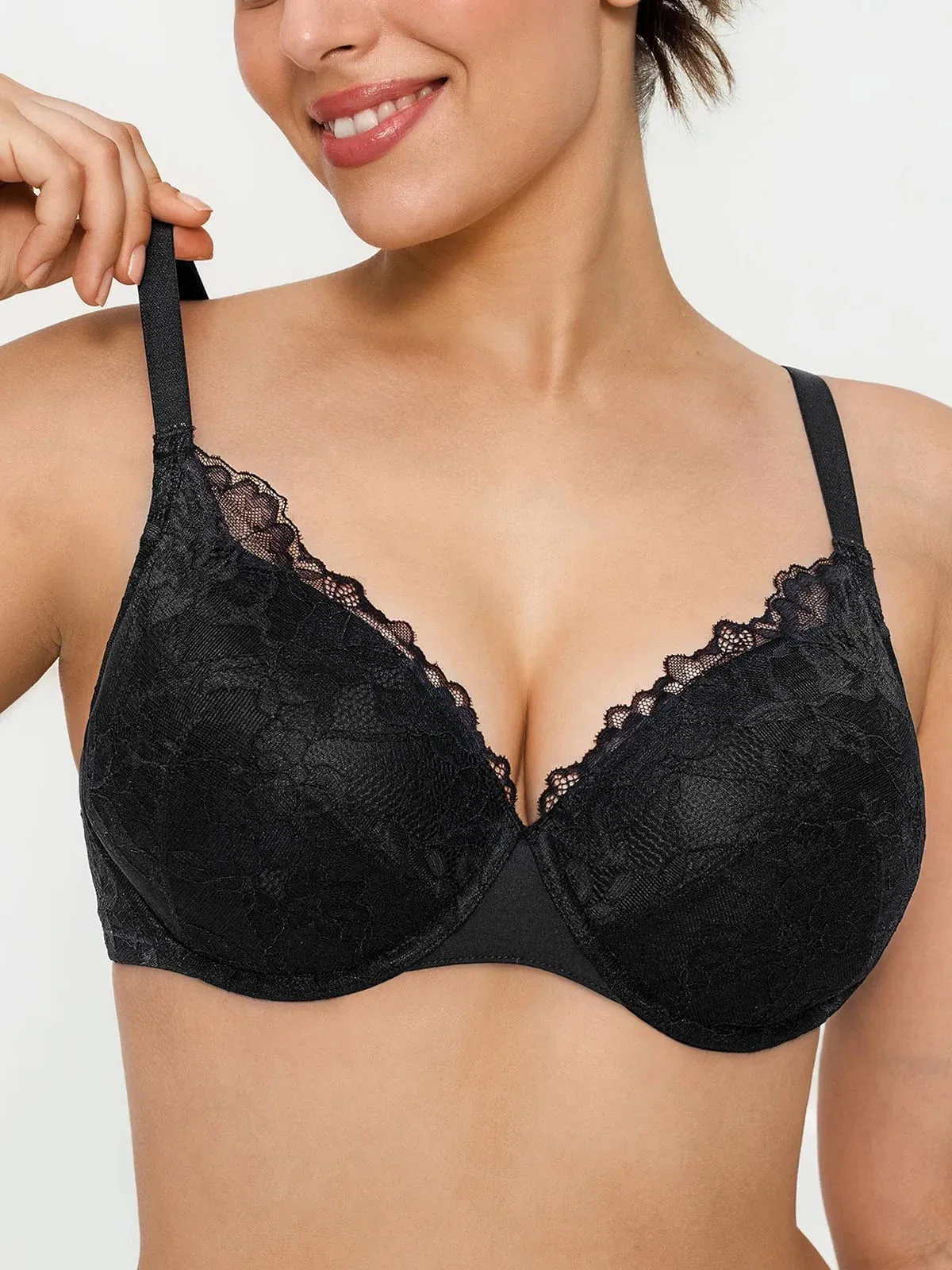 Lace Full-Cup Underwire Comfort Support Bra - Image 12