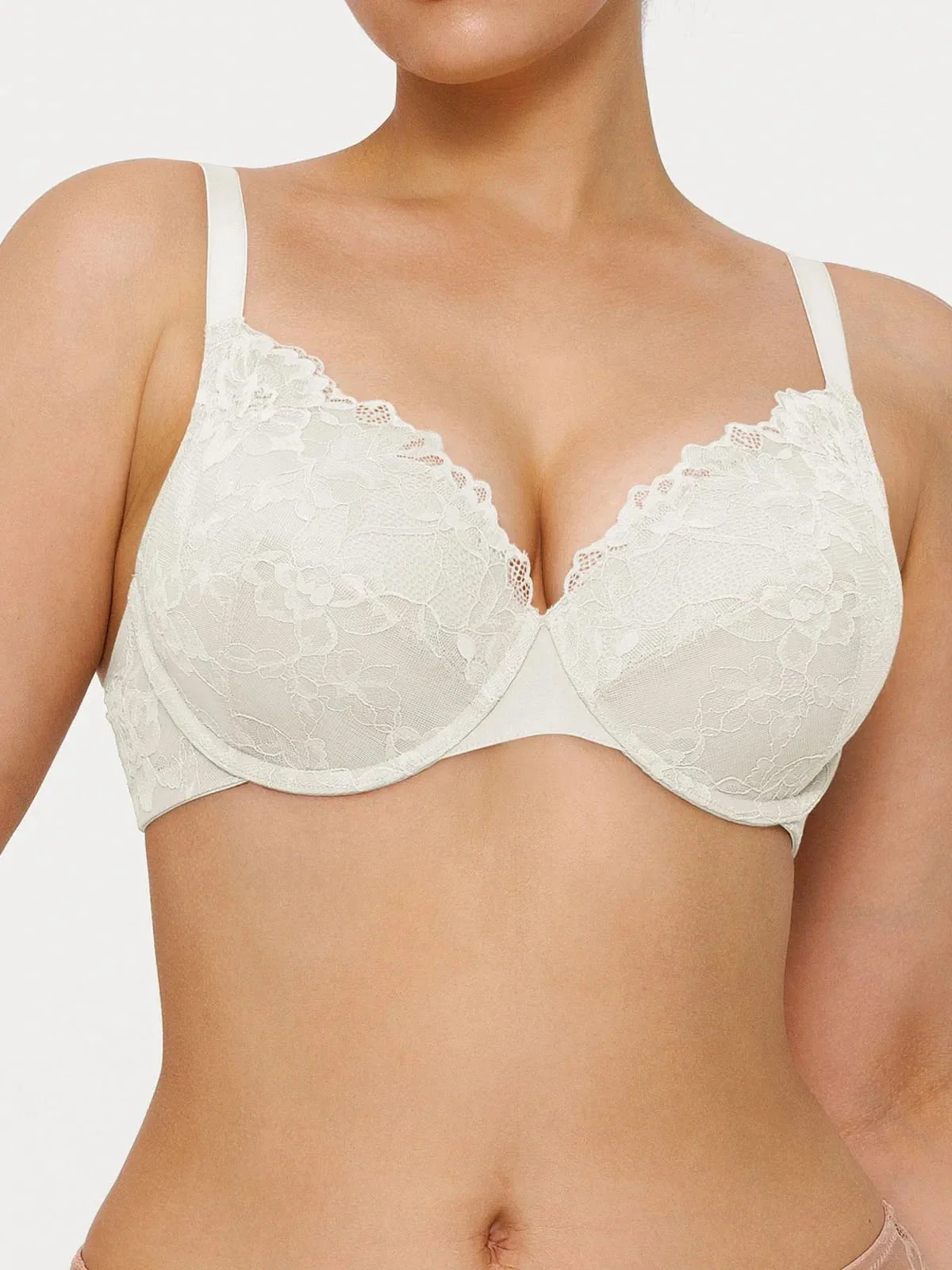 Lace Full-Cup Underwire Comfort Support Bra - Image 14