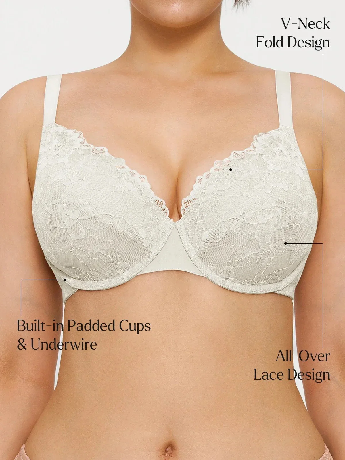 Lace Full-Cup Underwire Comfort Support Bra - Image 15