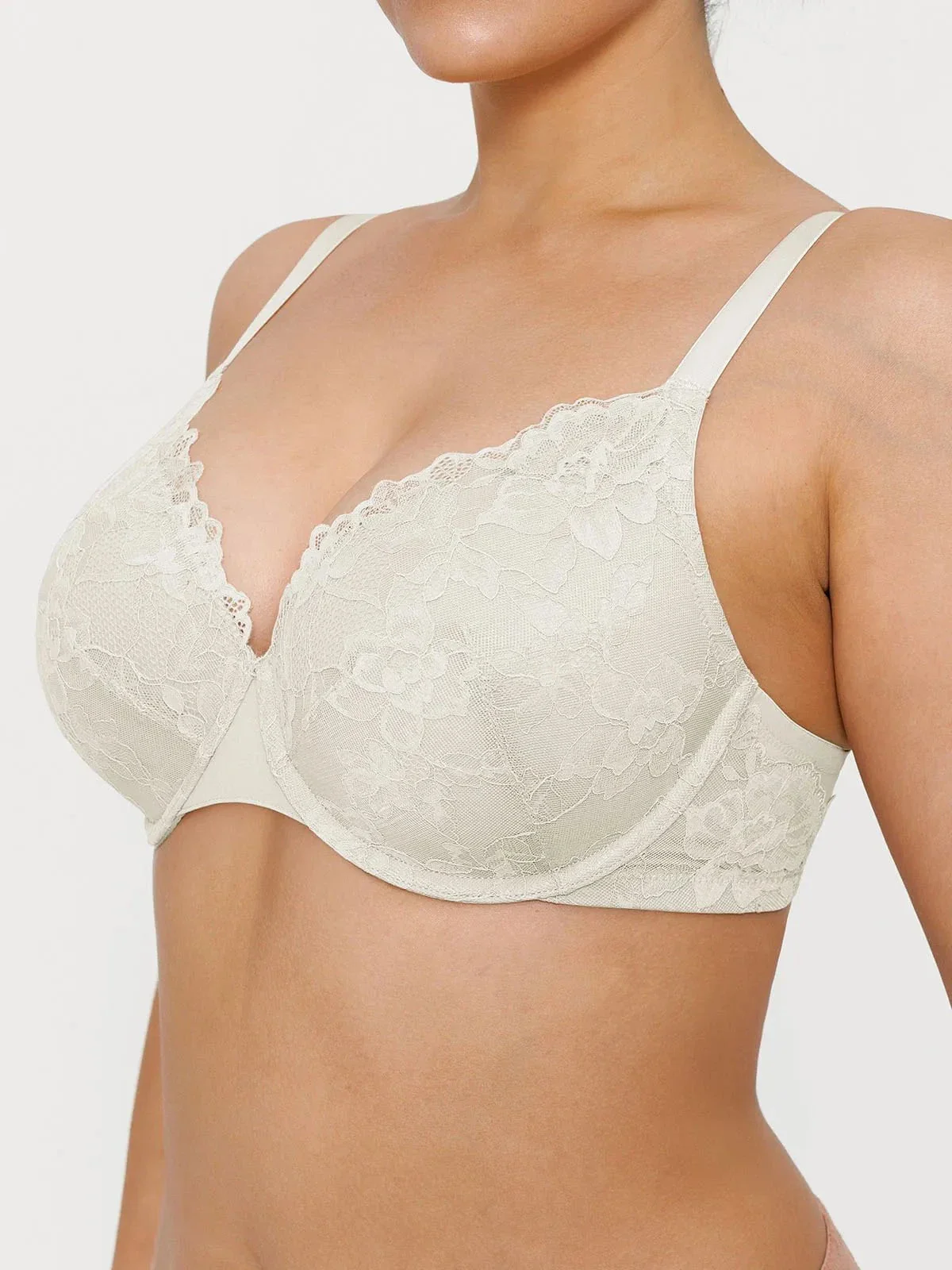 Lace Full-Cup Underwire Comfort Support Bra - Image 17
