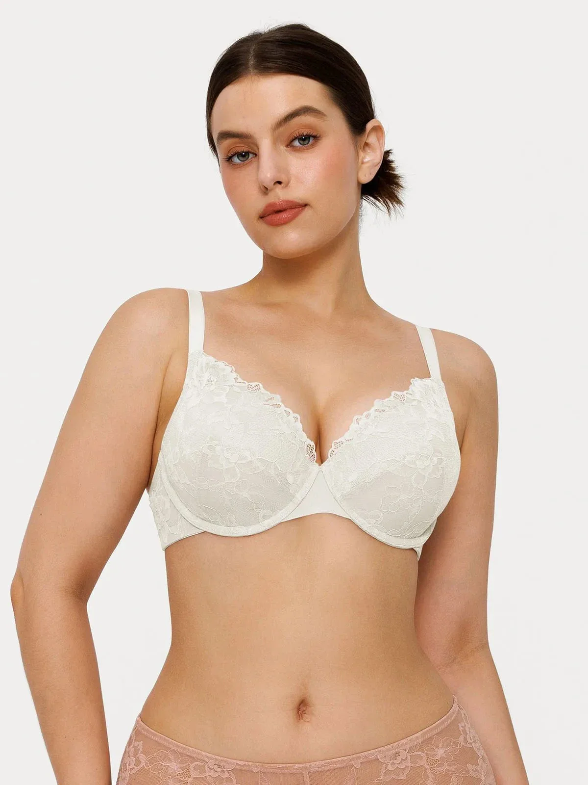 Lace Full-Cup Underwire Comfort Support Bra - Image 19
